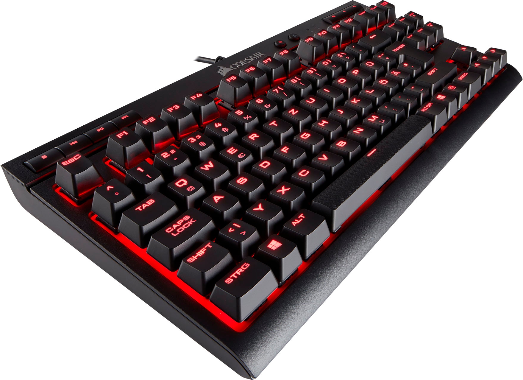 Corsair Gaming-Tastatur »Gaming Keyboard K63 Black Mechanical Cherry MX Red LED«, (USB-Durchschleife)