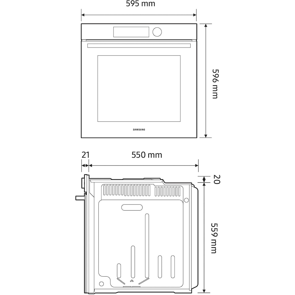 Samsung Pyrolyse Backofen »NV7B44503DB«, Serie 4, NV7B44503DB, Pyrolyse-Selbstreinigung