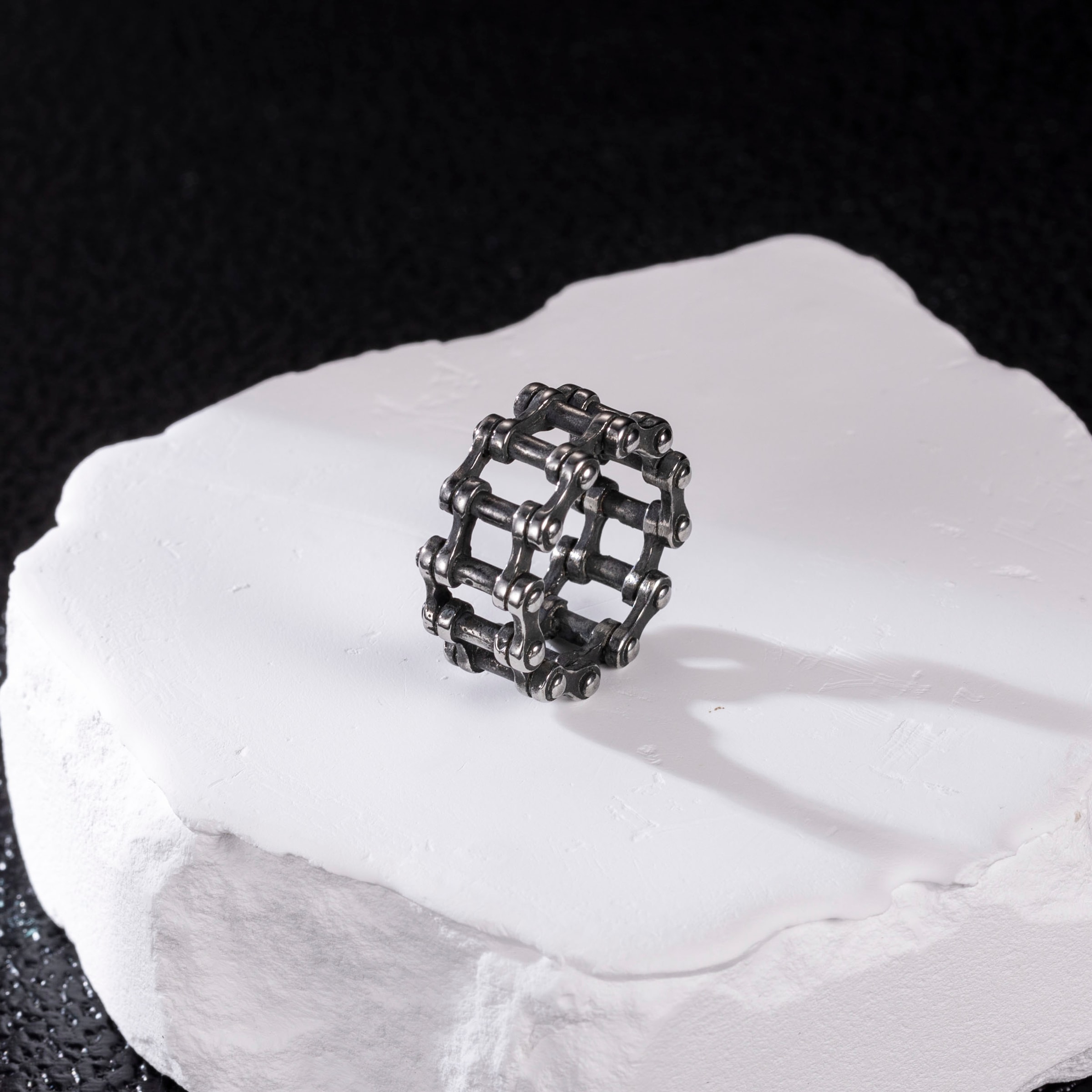 Firetti Fingerring »Schmuck Geschenk Edelstahl Ring Bike Fahrradketten-Optik«