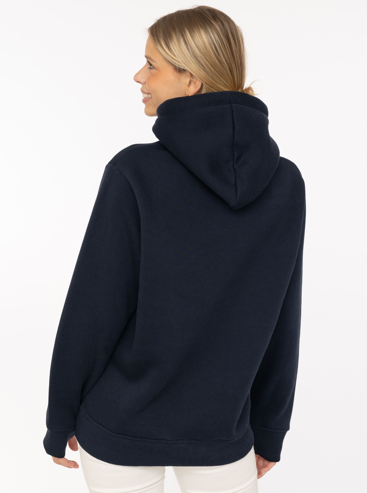 Zwillingsherz Hoodie »"Küste"«, statement Stickerei, gestreifte Kordel, Kapuze
