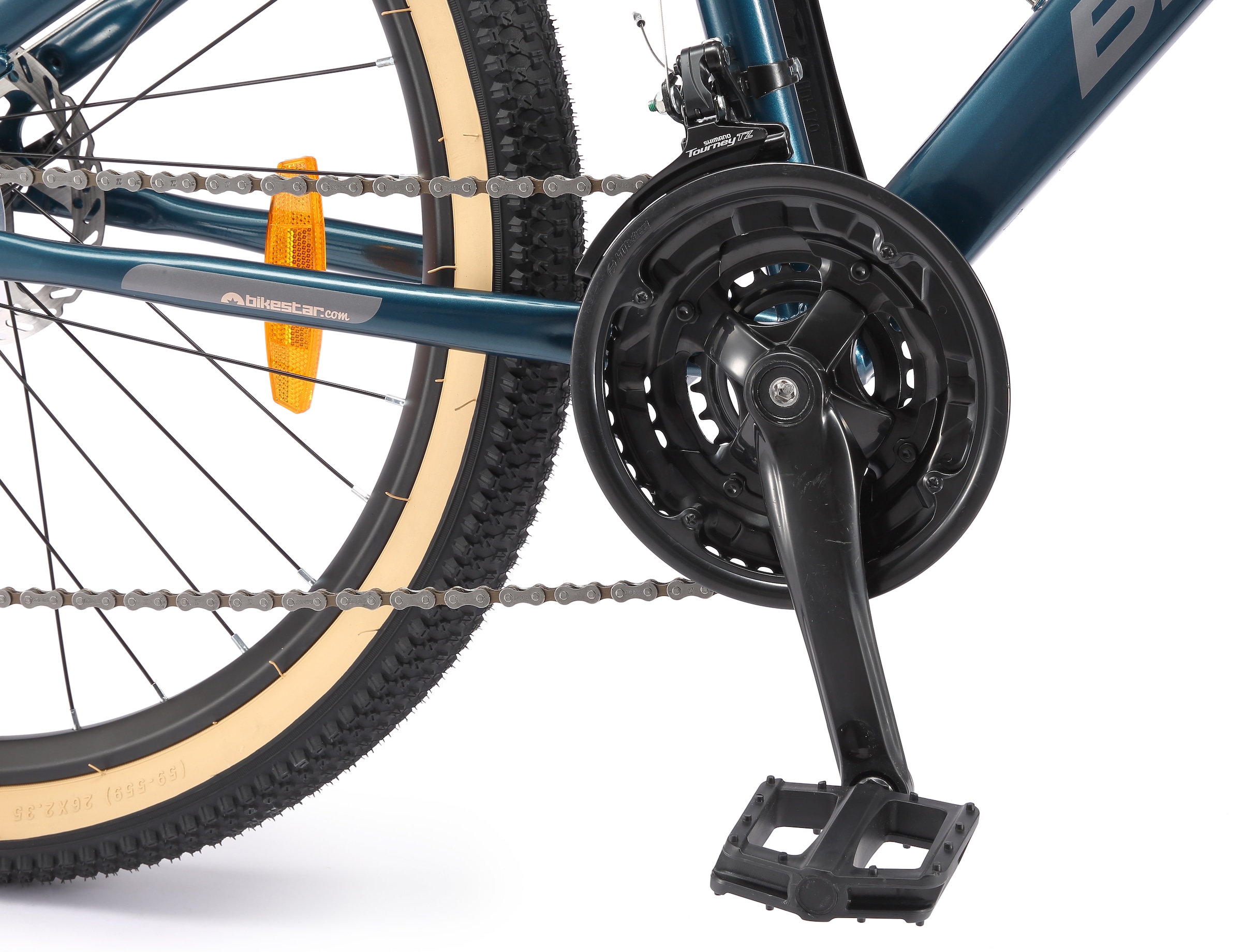 Bikestar Mountainbike 21 Gang Shimano RD-TY300 Schaltwerk Kettenschaltung für Damen und Herren, Kettenschaltung