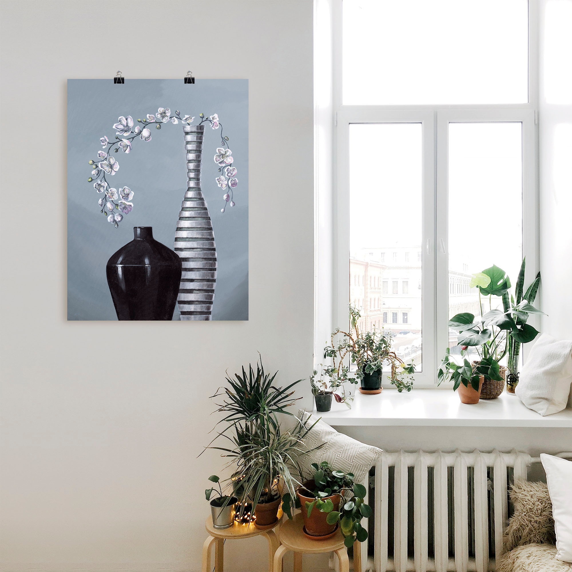 Artland Wandbild »Metallische Vasen«, Vasen & Töpfe, (1 St.), als Alubild, Outdoorbild, Leinwandbild, Poster, Wandaufkleber