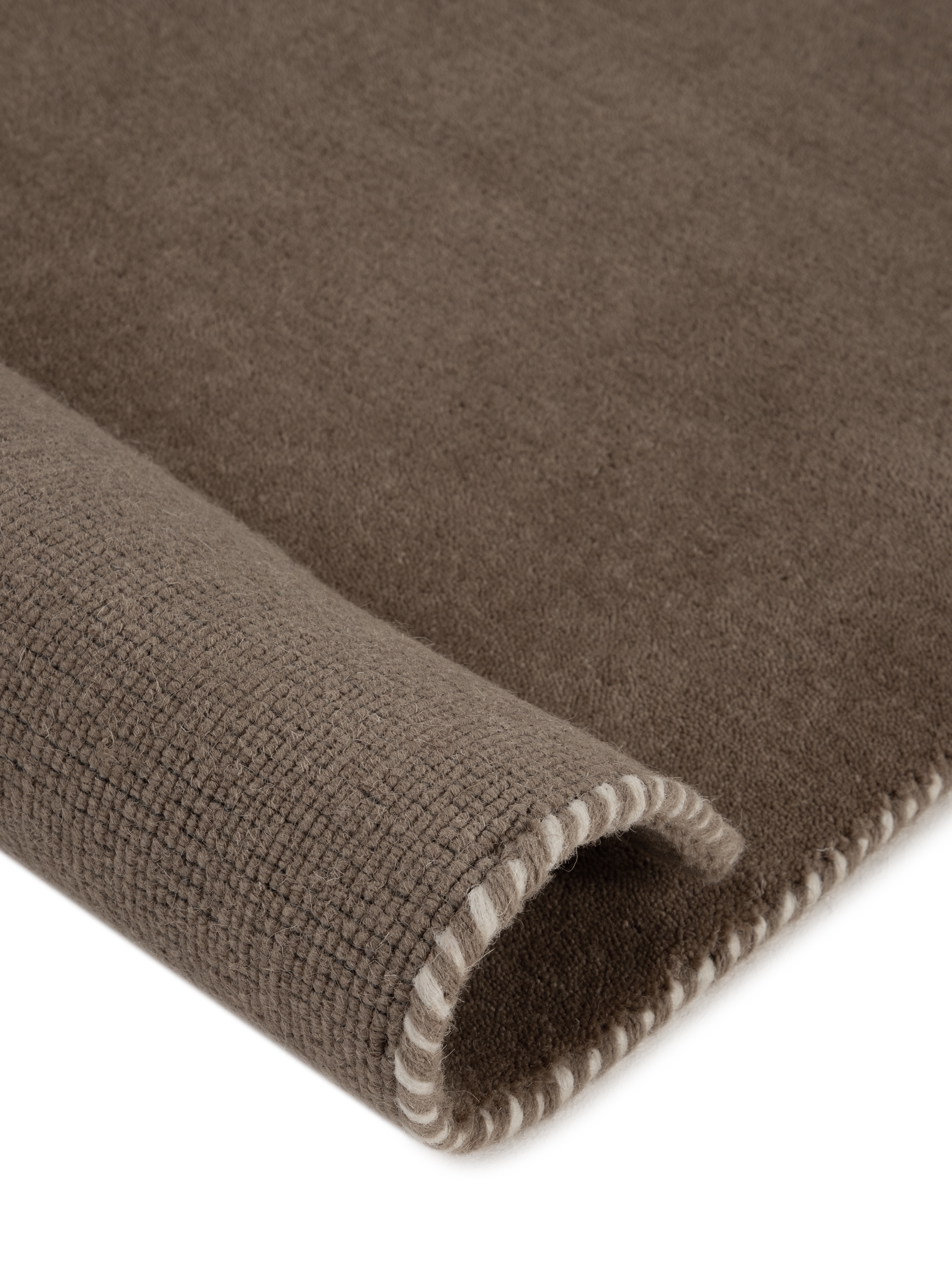 carpetfine Wollteppich »Gabbeh Lola Uni«, rechteckig, 14 mm Höhe, mit natürlichem Pflanzenmaterial von Hand gewebt, auch in Rund