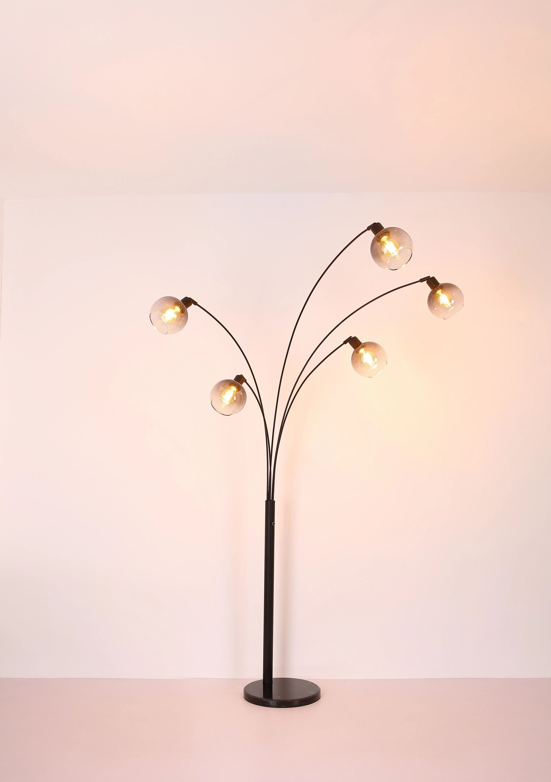 GLOBO LIGHTING Stehlampe »SEYMOUR«, Leuchtmittel E27 | ohne Leuchtmittel, Stehleuchte, Glas, Design Leuchte, Wohnzimmer