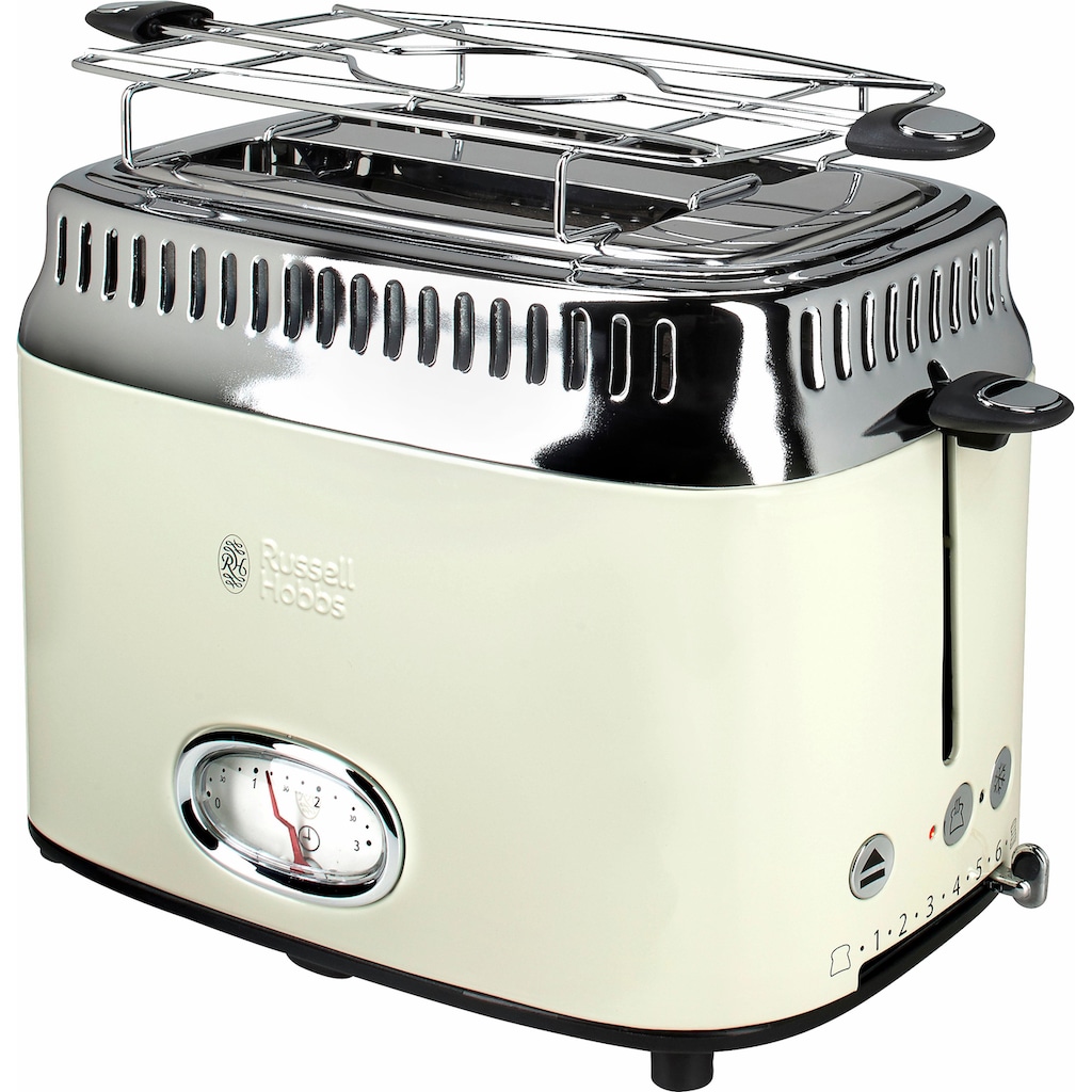 RUSSELL HOBBS Toaster »21682-56«, 2 kurze Schlitze, 1300 W, Retro Vintage Cream
