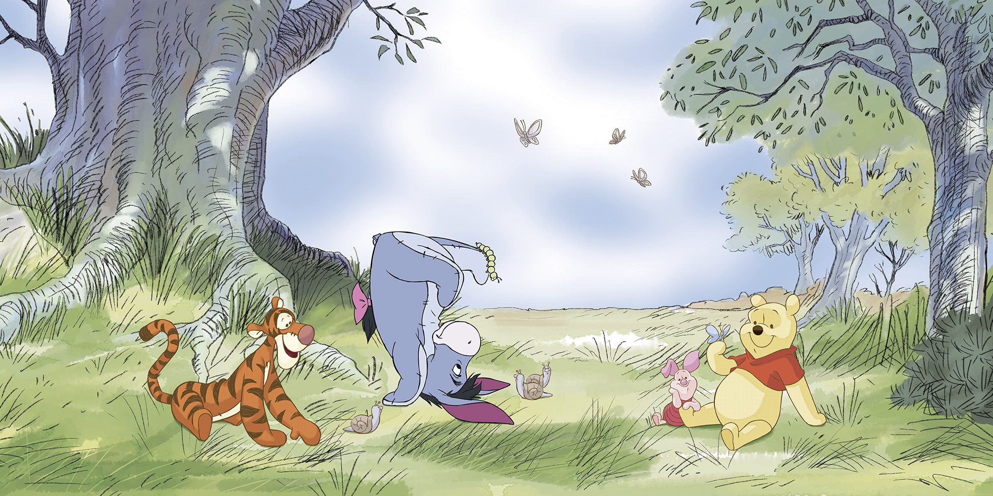Komar Kindertapete »Disney Winnie the Pooh Friendly Day«, bedruckt günstig online kaufen