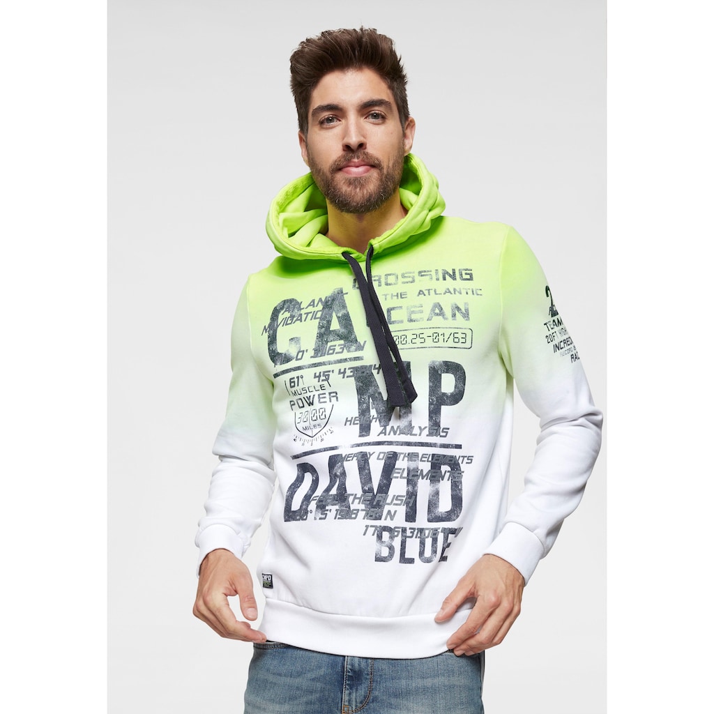 CAMP DAVID Kapuzensweatshirt, mit großem Logodruck