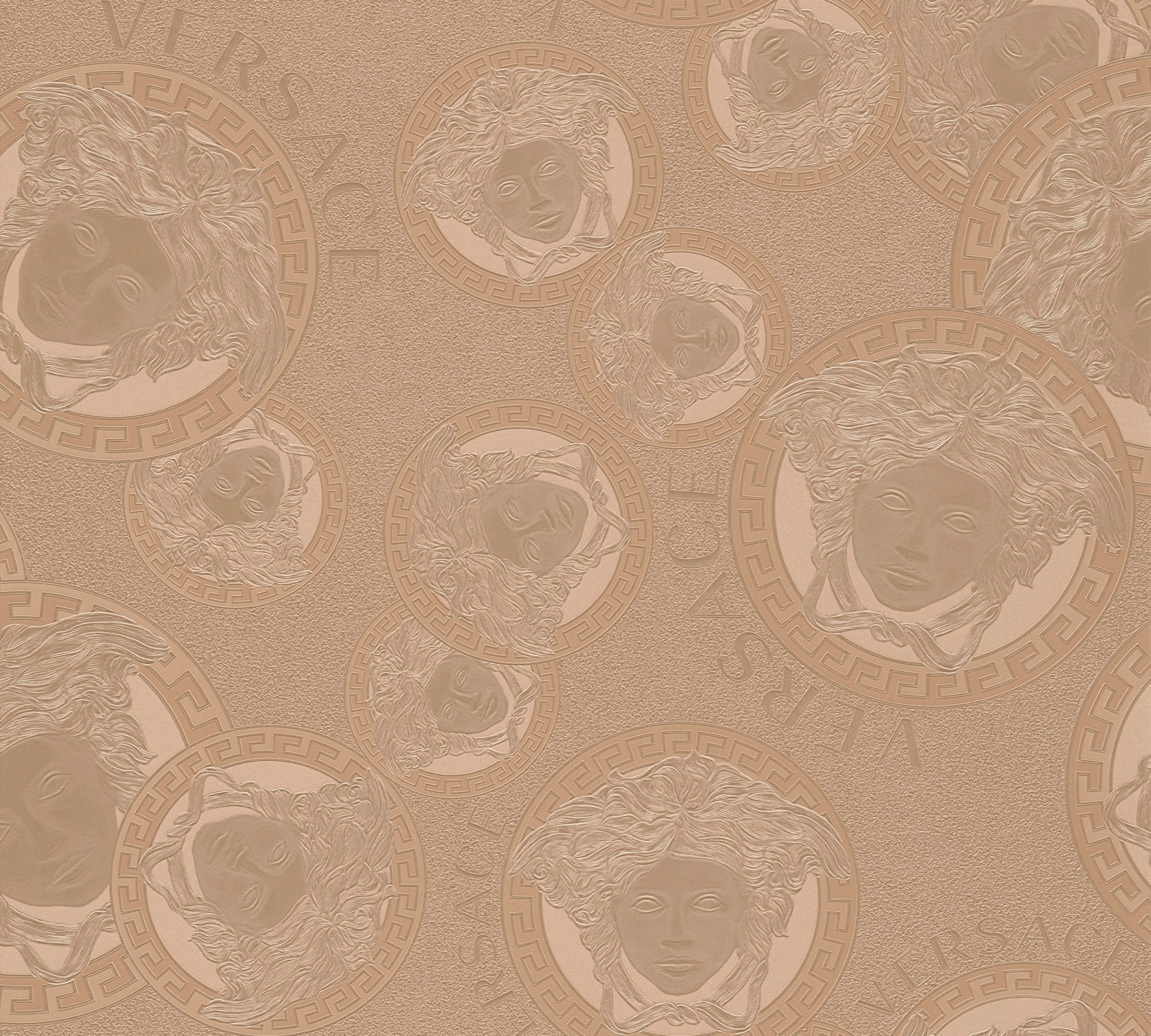 Versace Vliestapete »Wallpaper Versace 5 Medusakopf Metallic«, hochglänzend günstig online kaufen