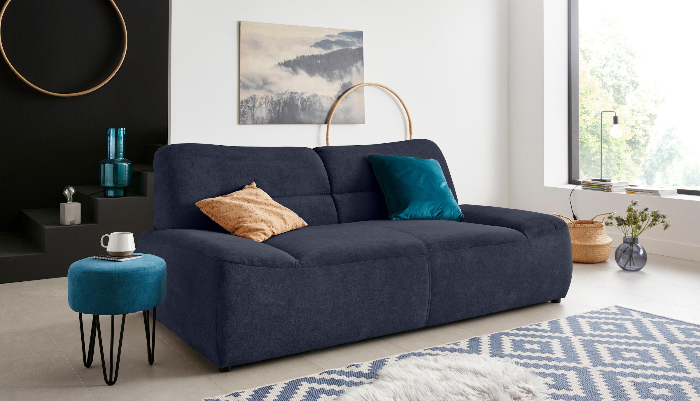 DOMO collection 2-Sitzer »Cesena modernes Sofa mit flachen Armlehnen, komfo günstig online kaufen