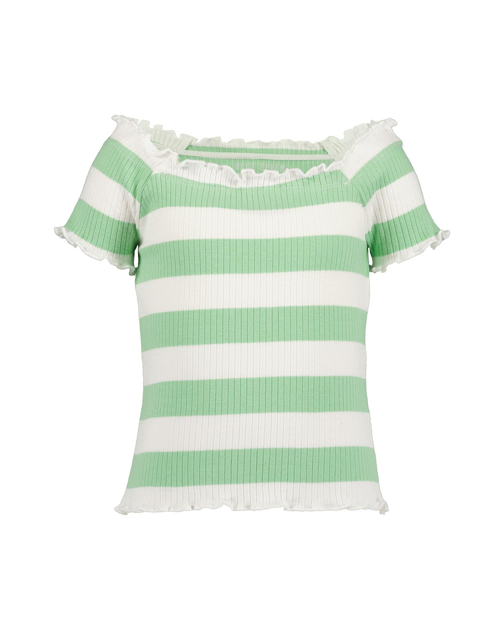 Blue Seven Carmenshirt, (Packung, 2 tlg.), mit gewellten Kanten und romantischem Carmen-Ausschnitt