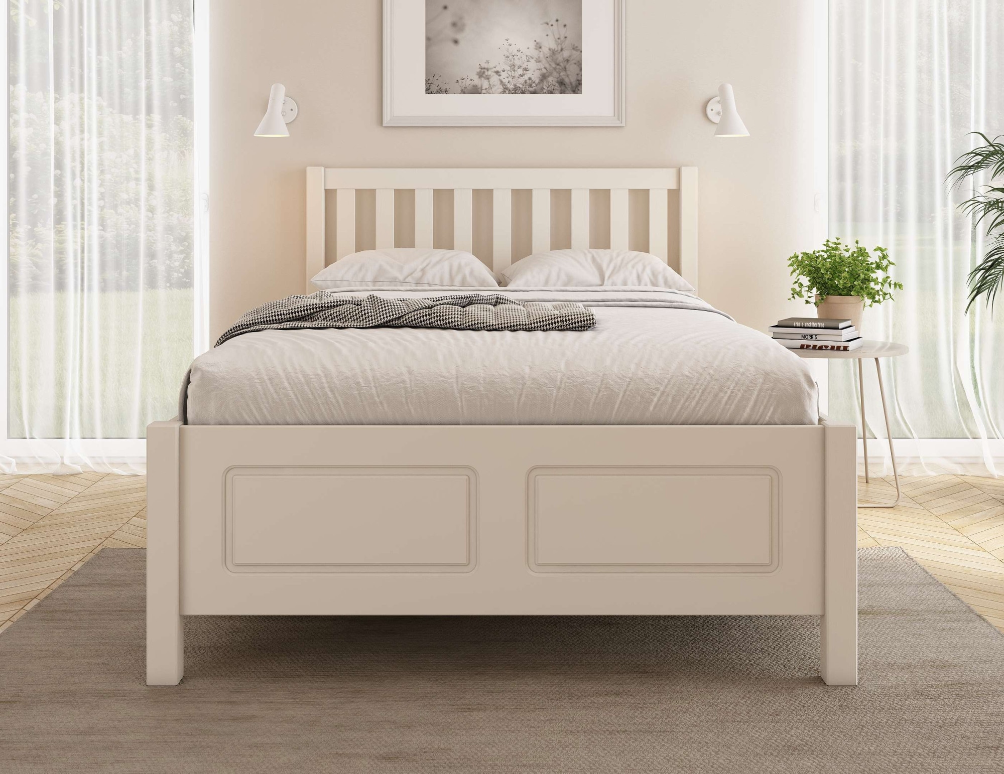 OTTO home Stauraumbett »Synnra, maximaler Stauraum, 4 Schubladen, Made in EU, Landhausstil« FSC® zertifiziert, Kassettenfront, Stauraumlösung und Komfort
