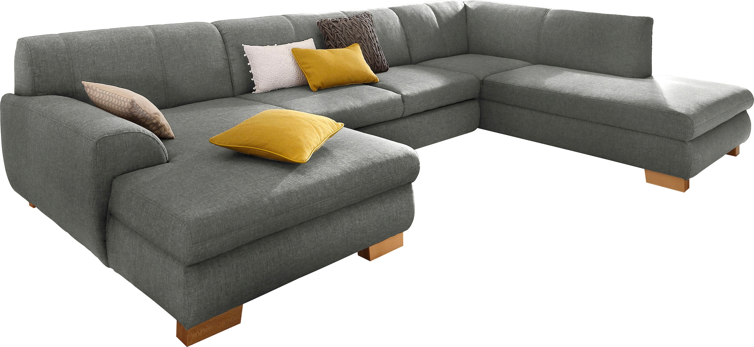 Home affaire Wohnlandschaft »Nika U-Form«, Wohnlandschaft, MELROSE®/Struktur oder Struktur fein