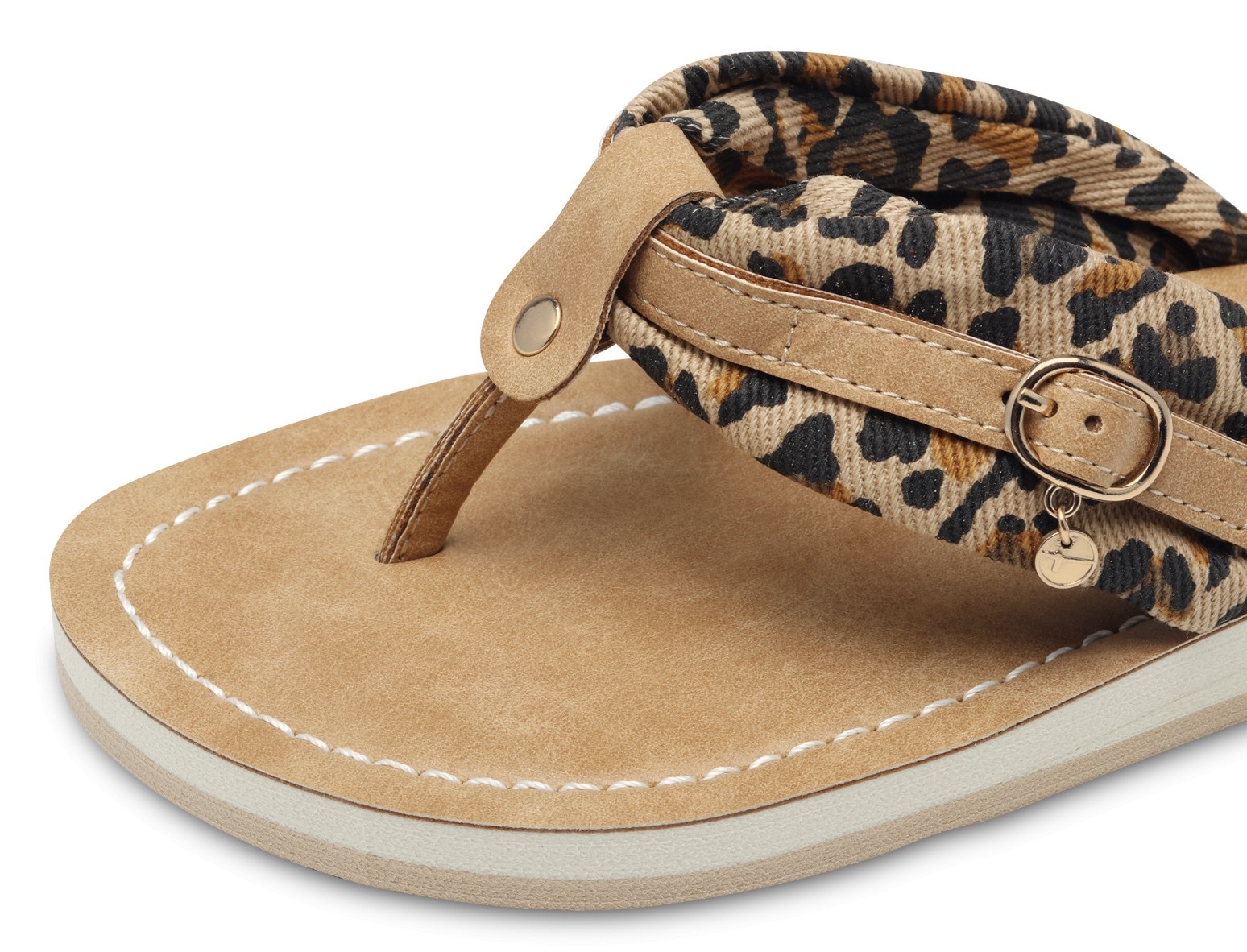 Tamaris Zehentrenner »AVRIL«, Sommerschuh, Flats, Schlappen mit T-Logoanhänger