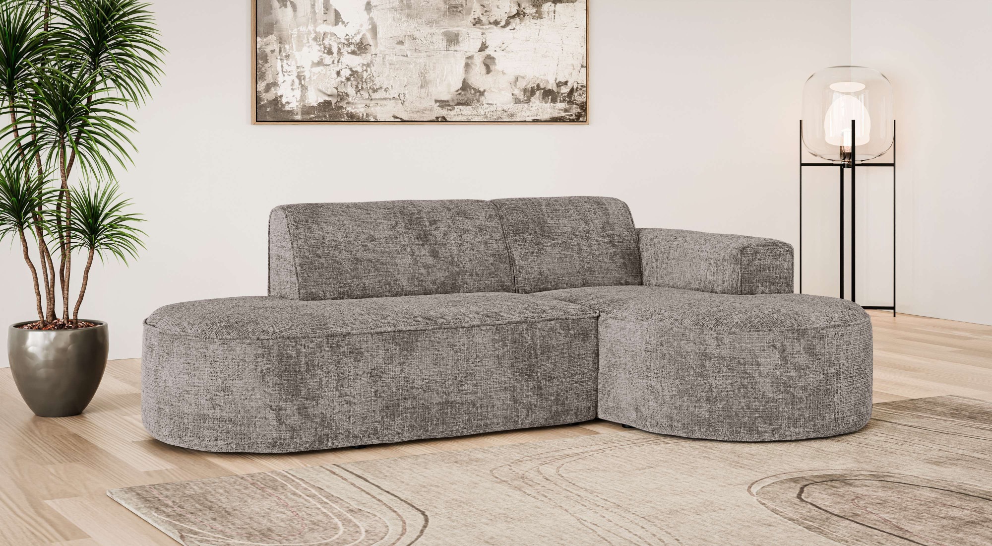 OTTO home Ecksofa »ADELLA Design-Sofa mit Recamiere rechts/links, 248/159/7 günstig online kaufen