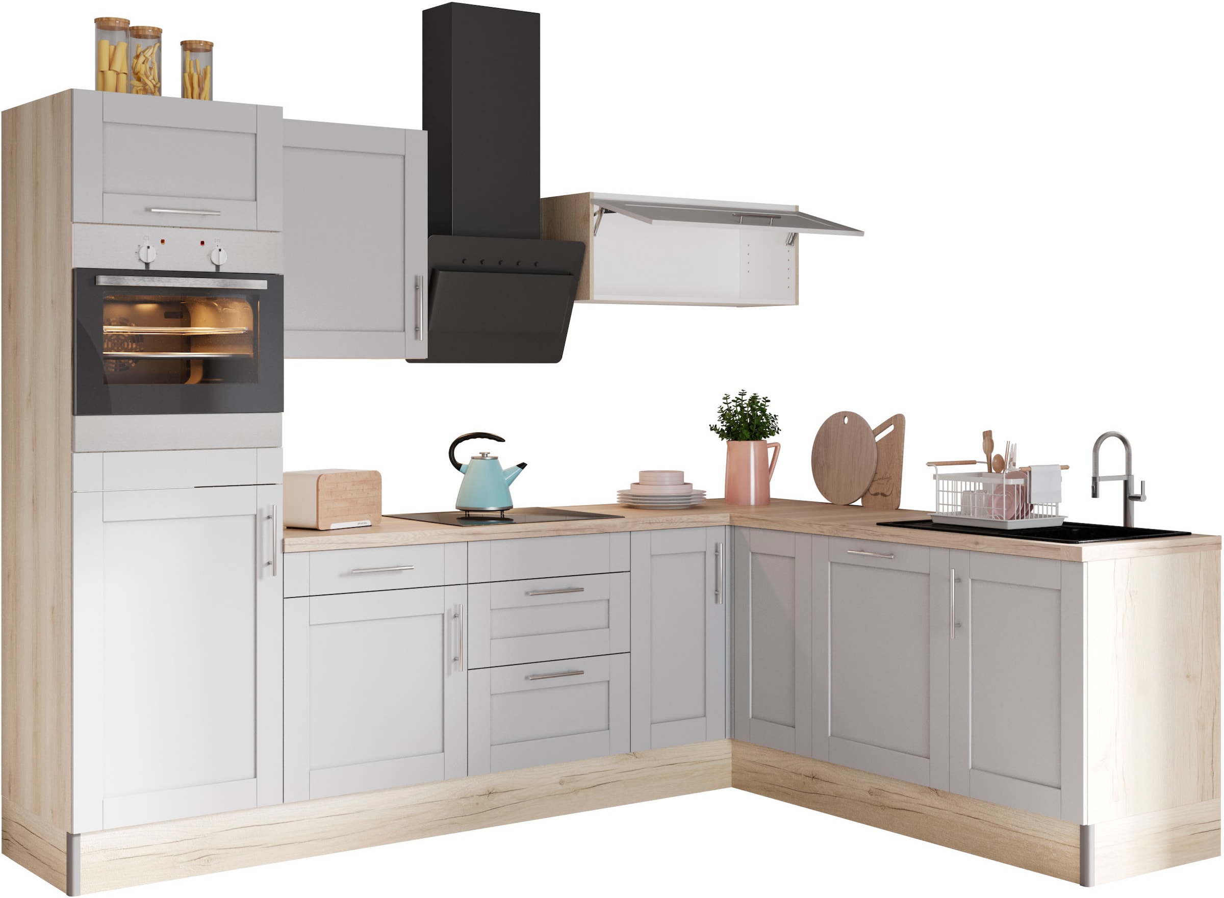 KOCHSTATION Küche »KS-Ahus«, 200 x 270 cm breit, wahlweise mit E-Geräten, S günstig online kaufen