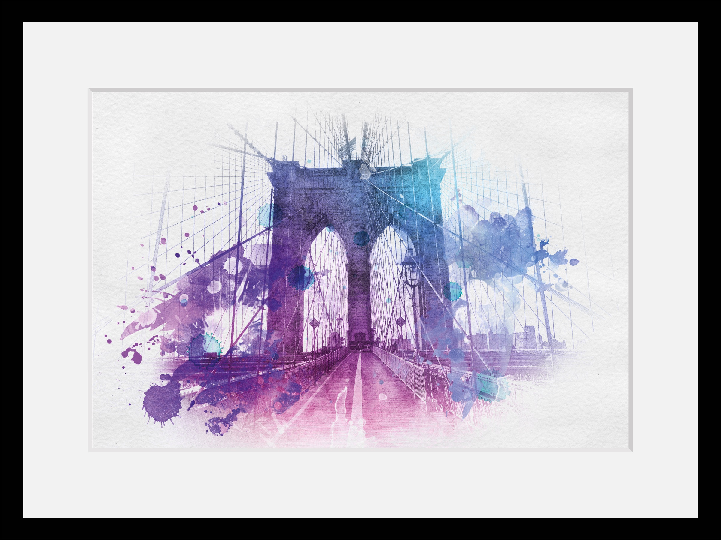 queence Bild »Demir«, Brücken-Stadt-Kunst, HD Premium Poster-Druck inkl. Ho günstig online kaufen