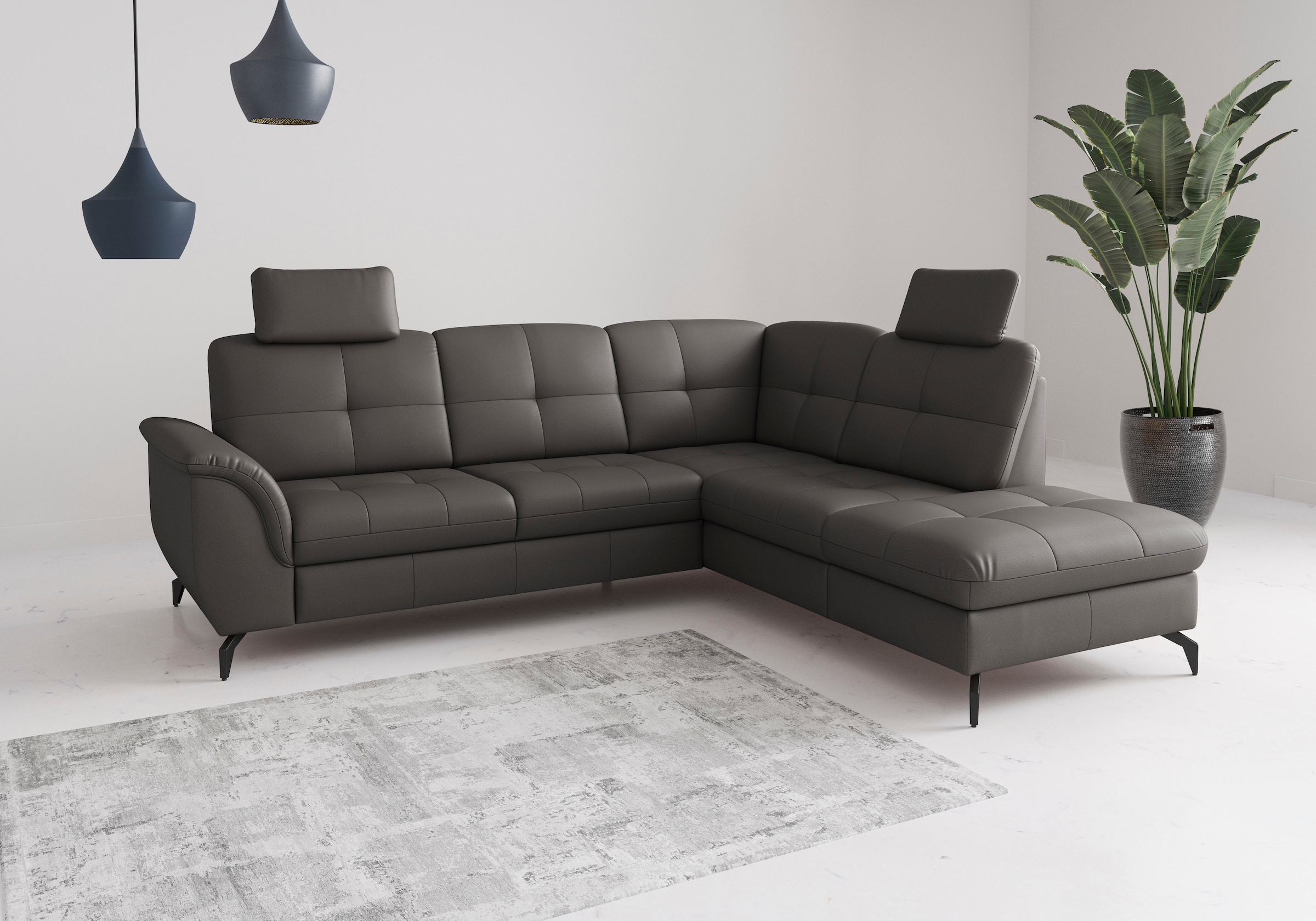 Ecksofa SIT & MORE "Zora", mocca, T:212cm, Sofas, Ecksofa