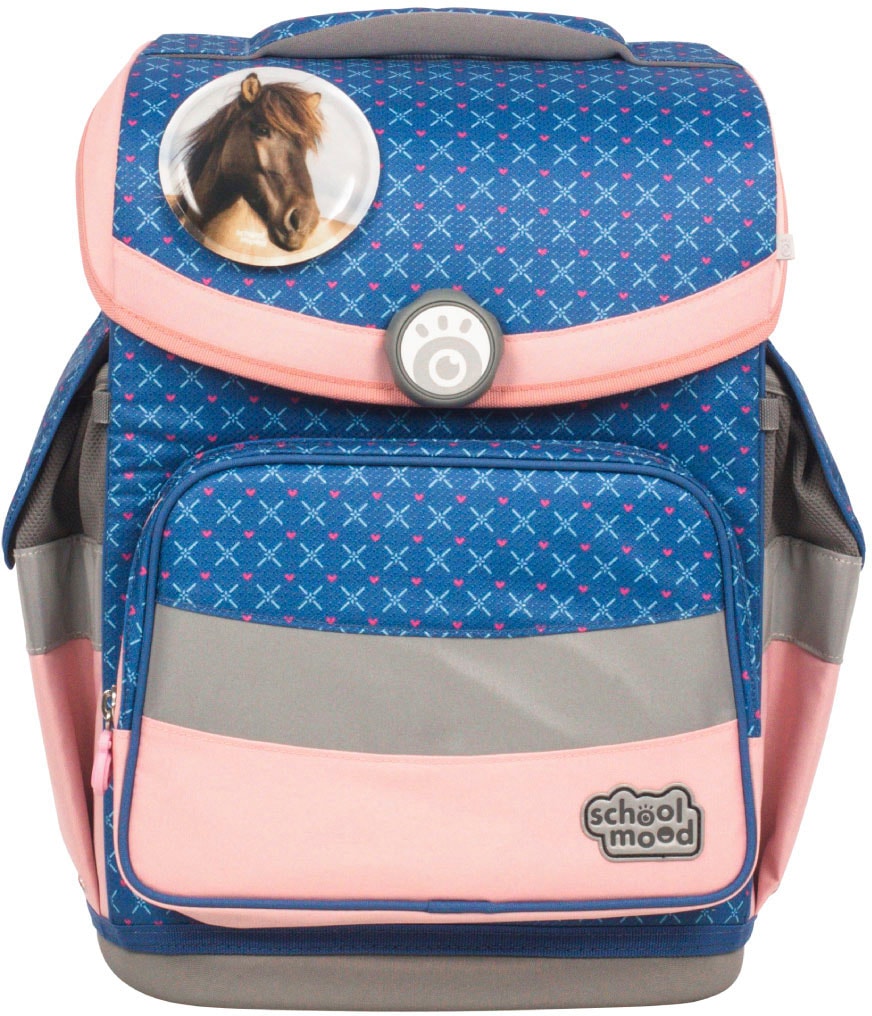 SCHOOL-MOOD® Schulranzen »Timeless, Mila (Pferd)«, retroreflektierende Flächen, aus recyceltem Material