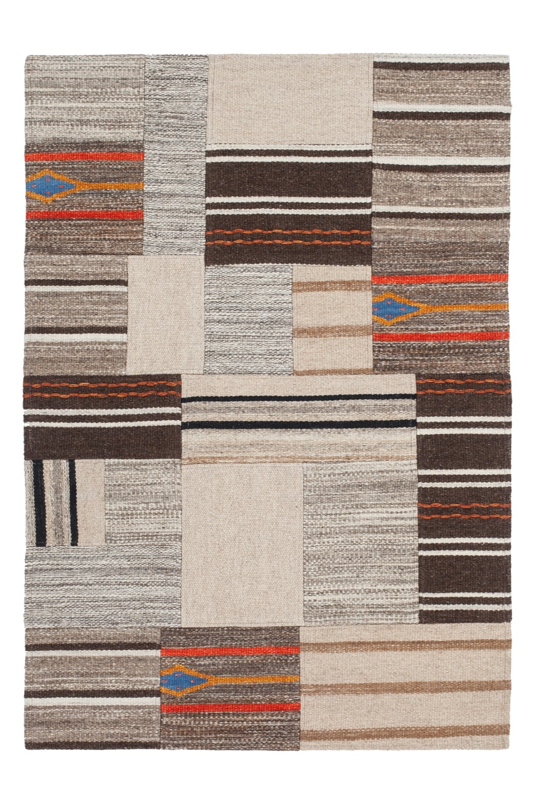 Kayoom Teppich »Radical 220« rechteckig 15 mm Höhe Handgewebter Jacquard-Kilim, hochwertige Materialmischung