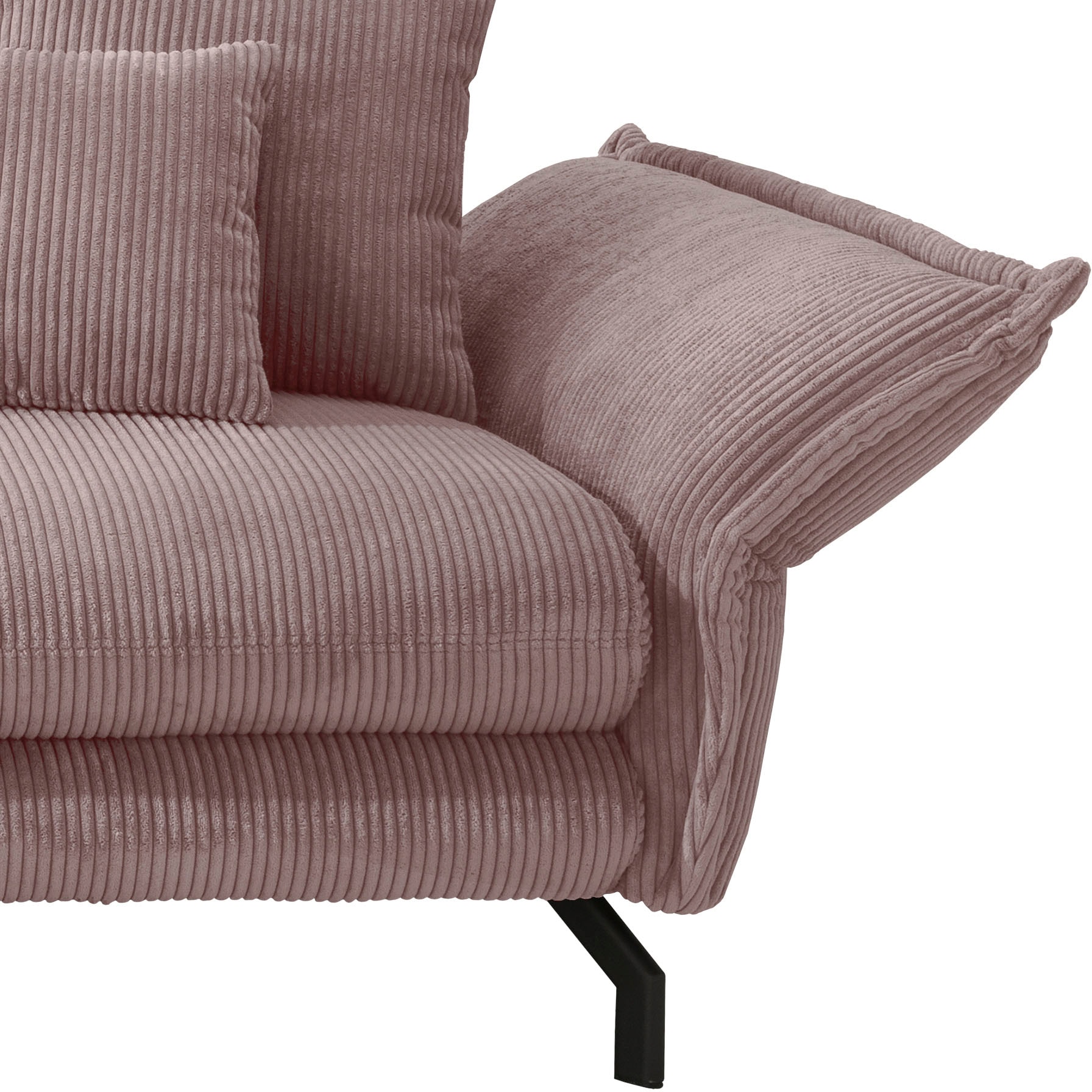 Home affaire Ecksofa »Lazio modern und bequem, schmale Armlehnen, tolle Detailverarbeitung« zwei verschiedene Fußfarben wählbar