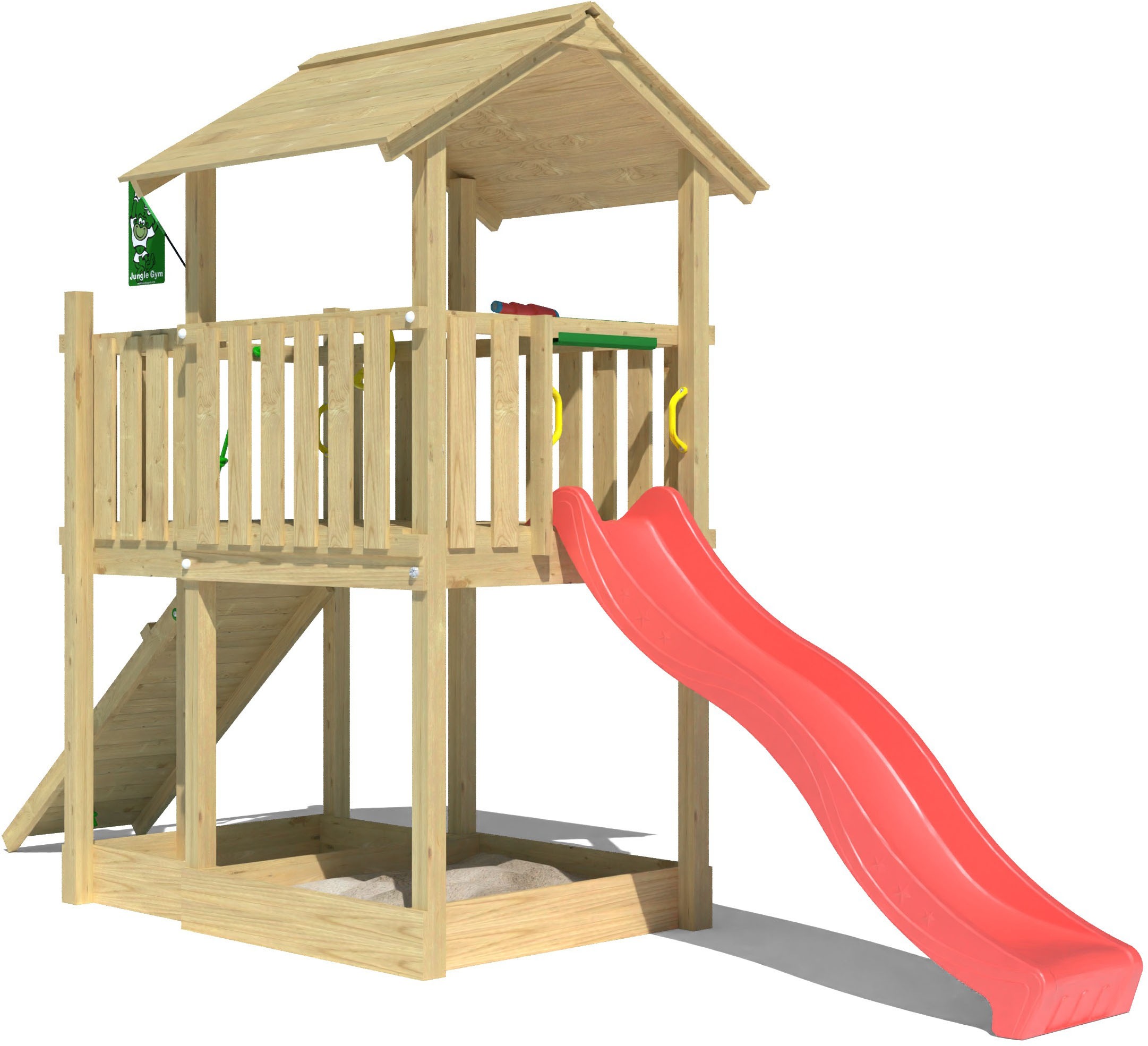 Jungle Gym Spielturm »Drift«, (Set), Spielanlage inklusive Rutsche mit Wasseranschluss