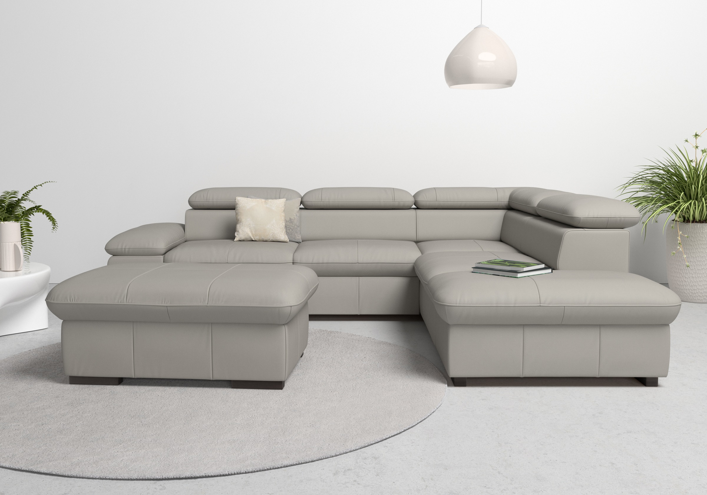 Home affaire Ecksofa "Alberto L-Form" mit Kopfteilverstellung, wahlweise mi günstig online kaufen