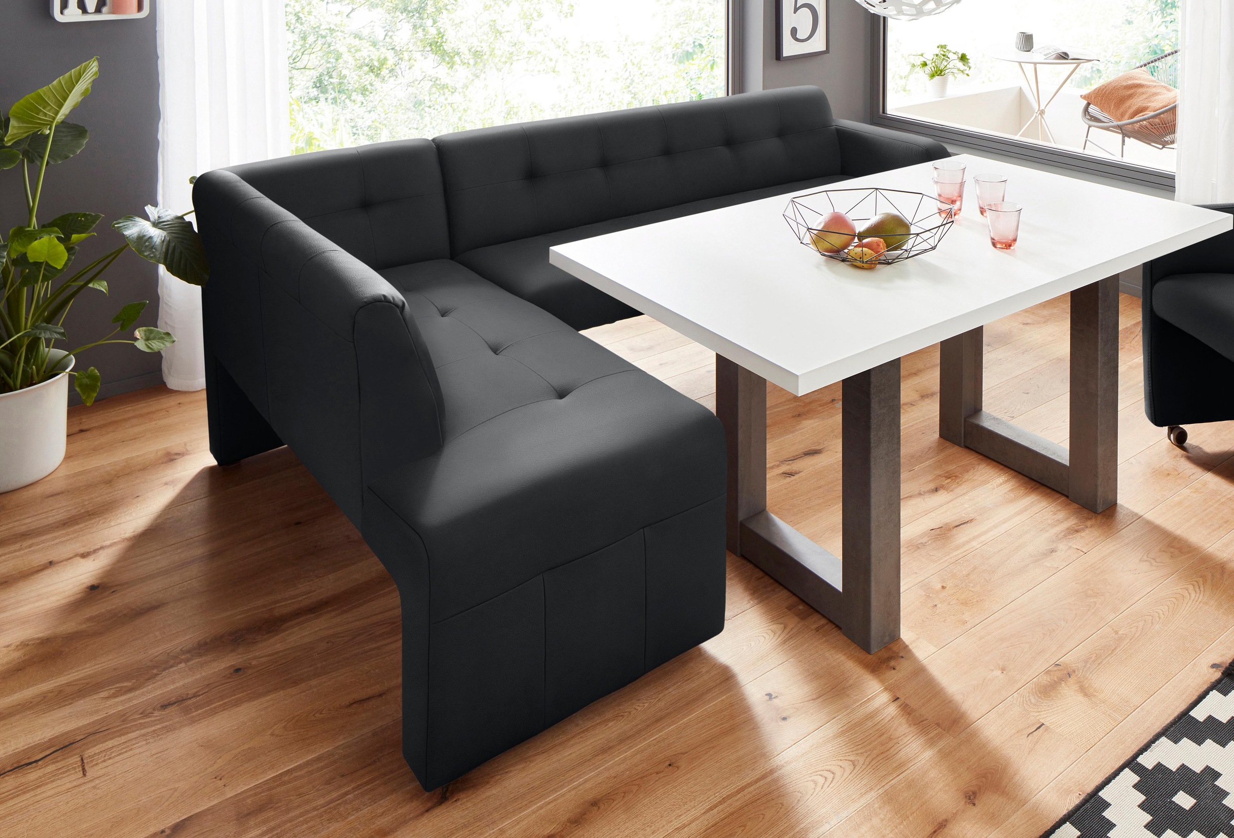 exxpo - sofa fashion Eckbank "Barista mit toller Detailverarbeitung, hohe B günstig online kaufen