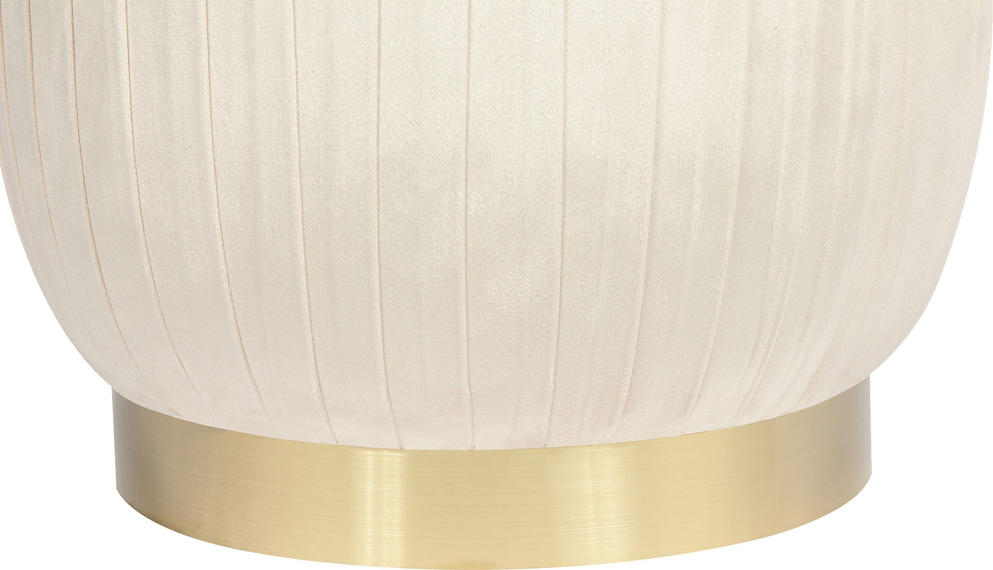 Kayoom Polsterhocker »Hocker Lyla 125, Edler Touch durch goldenen Sockel,  Samtbezug« 1 Stk. tlg. samtweich, gesteppte Ziernaht, Edelstahlsockel, Hochwertiger Samtbezug