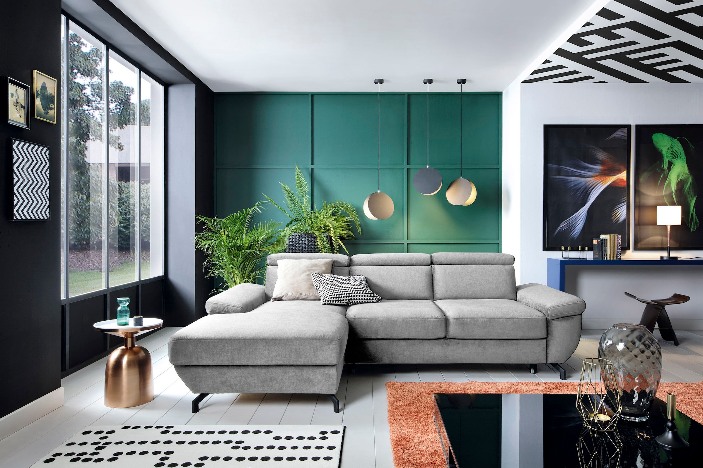 TRENDMANUFAKTUR Ecksofa »Rima, multifunktionales Sofa, L-Form,«, mit Bettfu günstig online kaufen