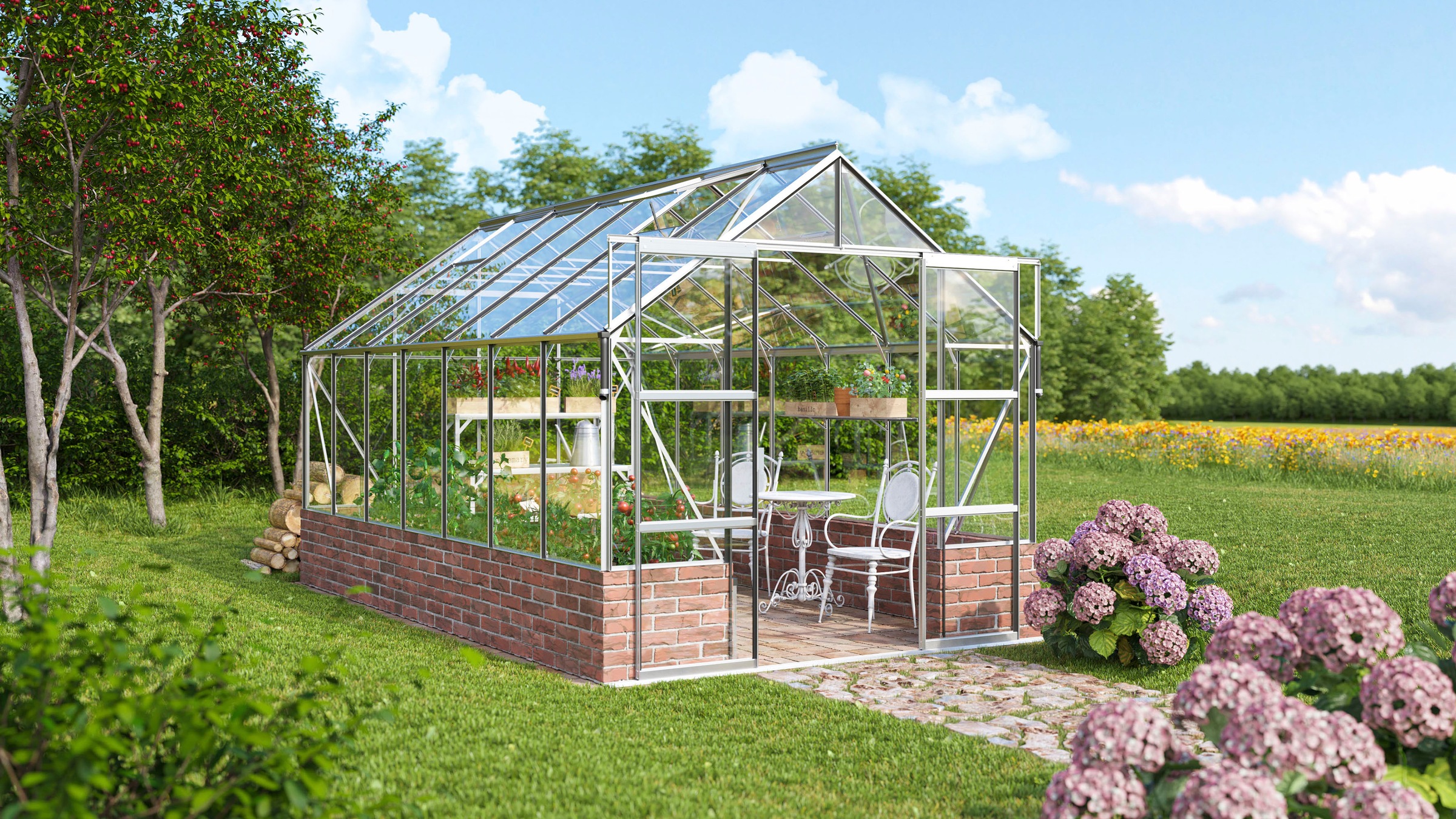 Vitavia Gewächshaus »Cassandra 11500«, Alu-Profile, 3 mm Sicherheitsglas