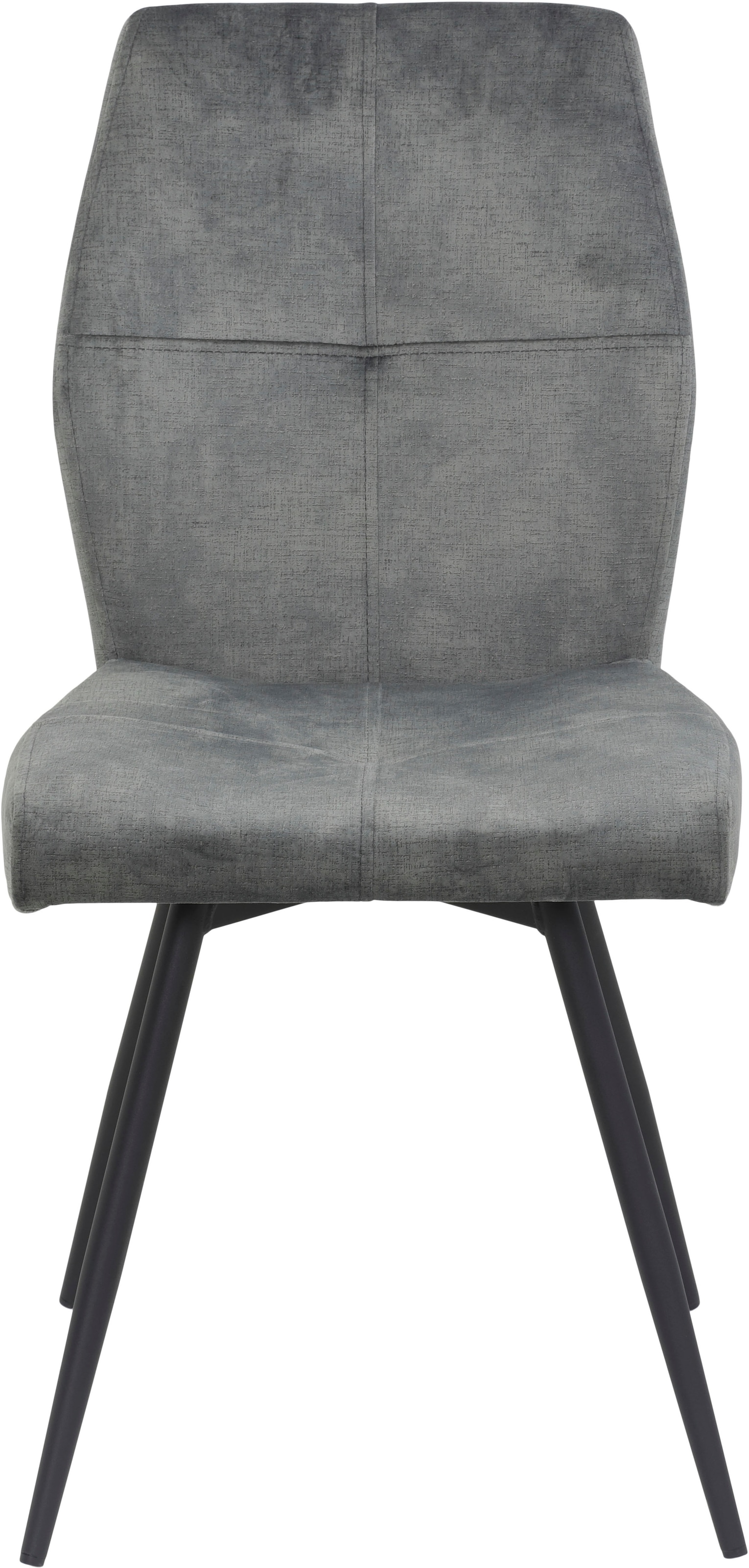 HELA 4-Fußstuhl »ALLY«, (Set), 2 St., Microfaser VINTAGE-Polyester, 4-Fuß, 360° drehbar, gepolstert, Vintage Velvet mit Steppnähten