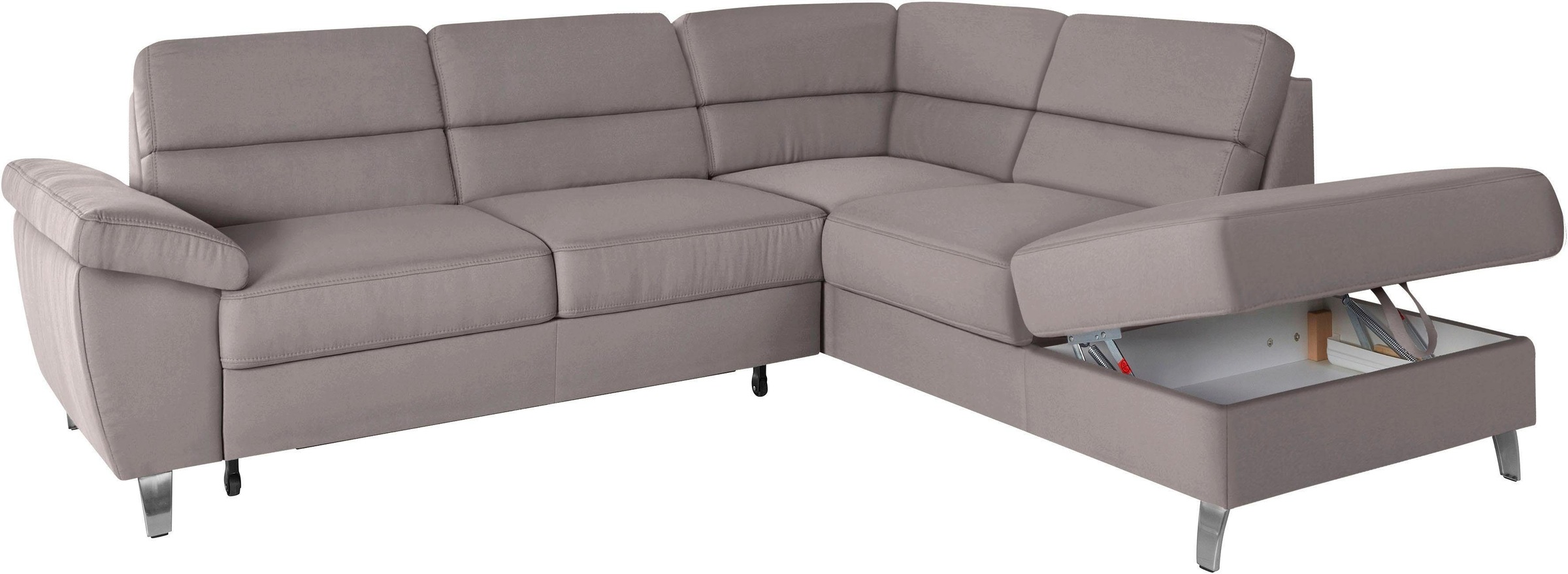 sit&more Ecksofa »Sorano L-Form«, wahlweise mit Bettfunktion und Bettkasten