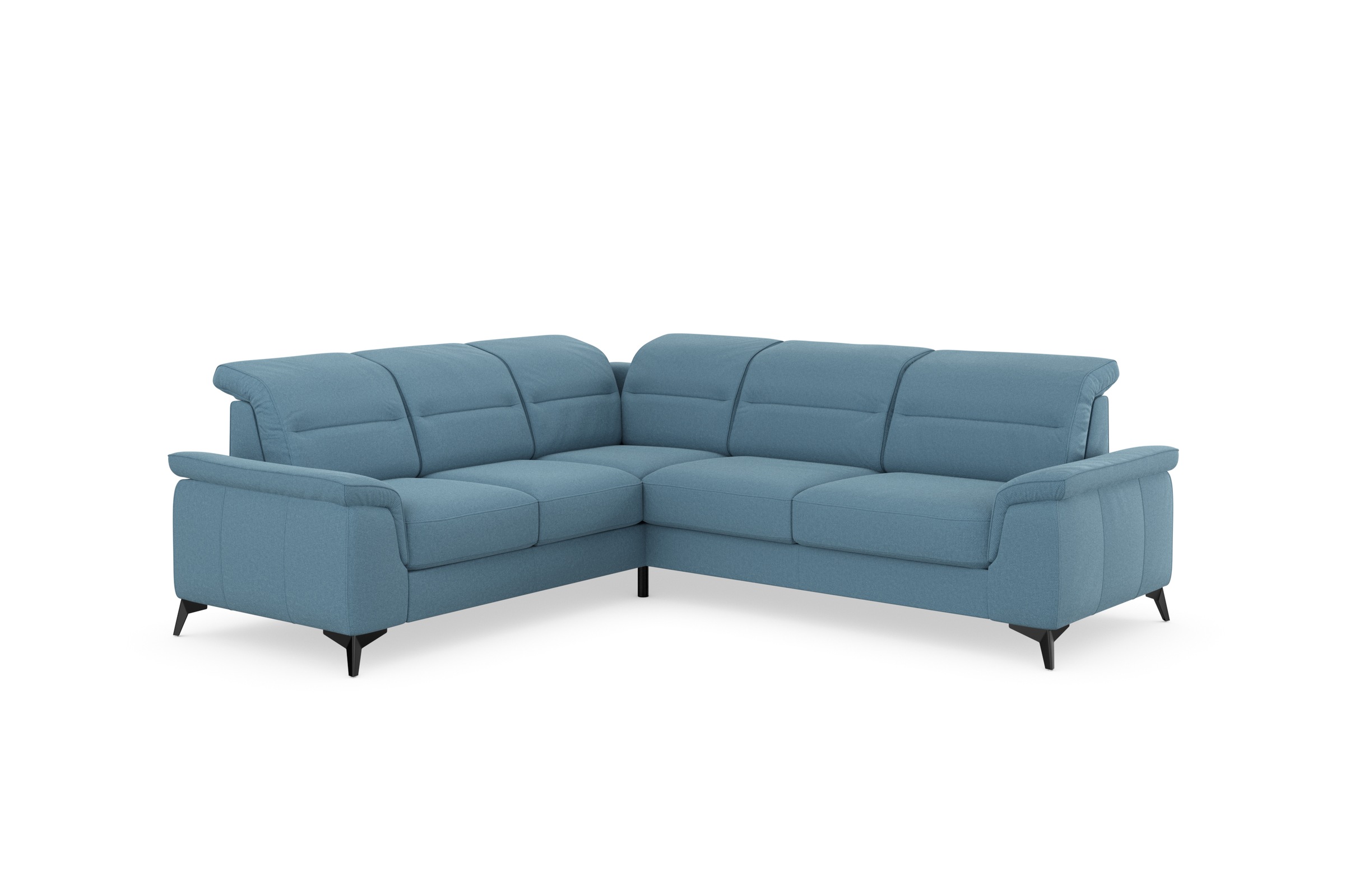 sit&more Ecksofa »Sinatra L-Form«, optinal mit Kopfteilverstellung und Armteilfunktion, Metallfüße