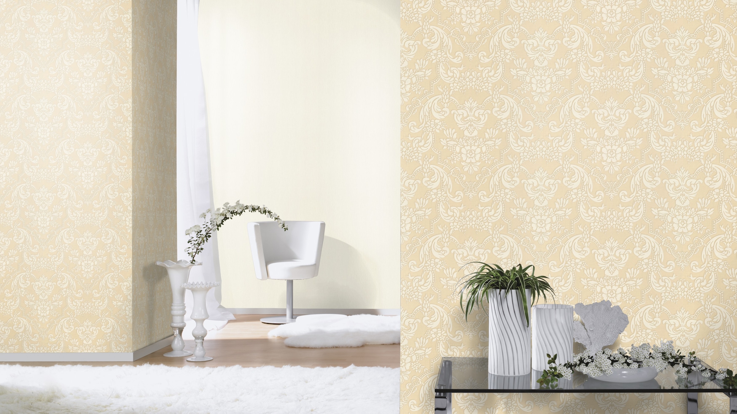 Rasch Vinyltapete »Vliestapete Trianon XIII mit barocken Elementen«, Barock, Klassischer Stil