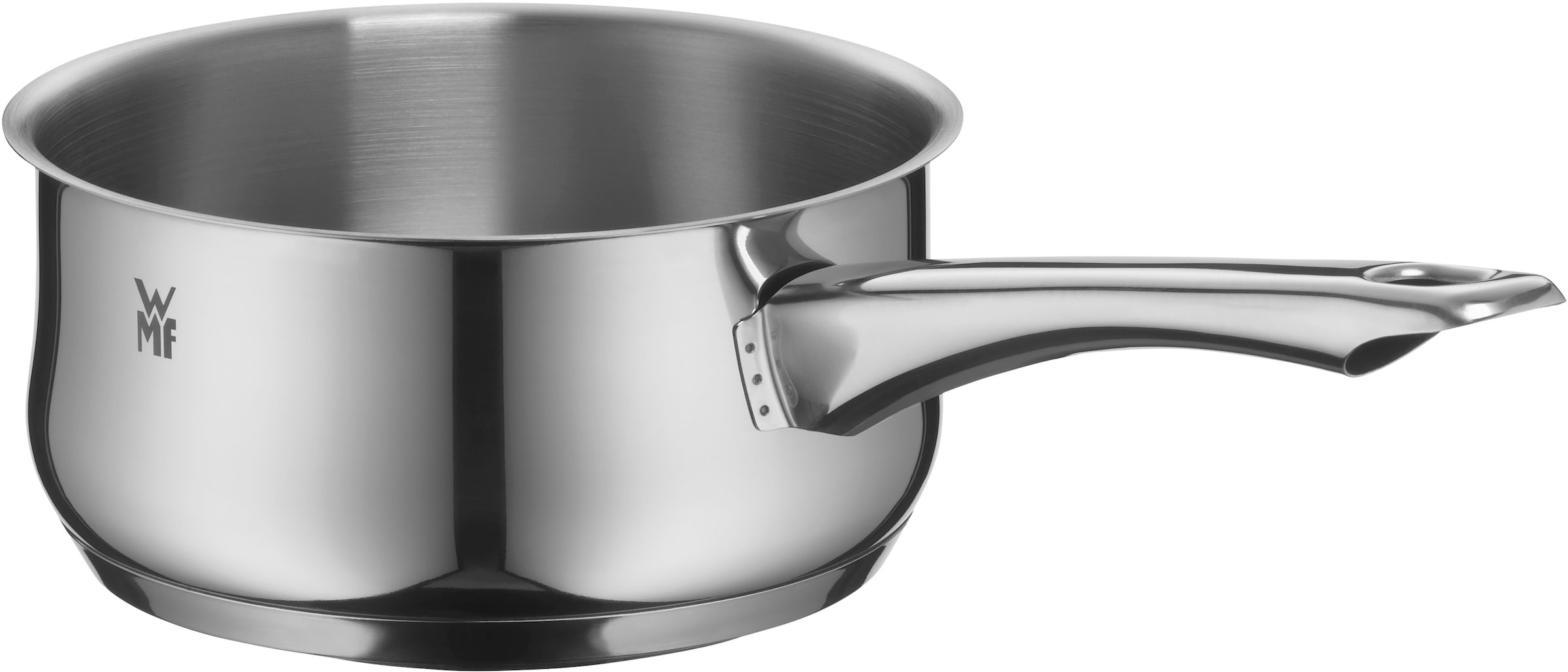 WMF Kasserolle »Diadem Plus«, Cromargan® Edelstahl Rostfrei 18/10, (1 tlg.), breiter Schüttrand, außergewöhnliches Design, spülmaschinengeeignet