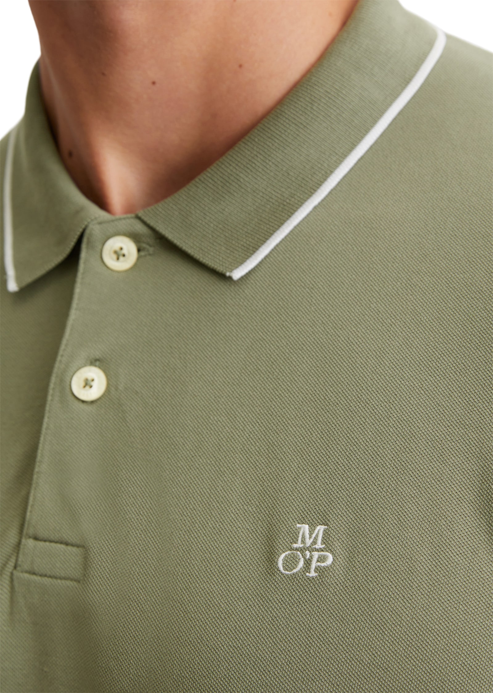 Marc O'Polo Poloshirt, aus Piqué, regular fit, kontrastfarbene Details