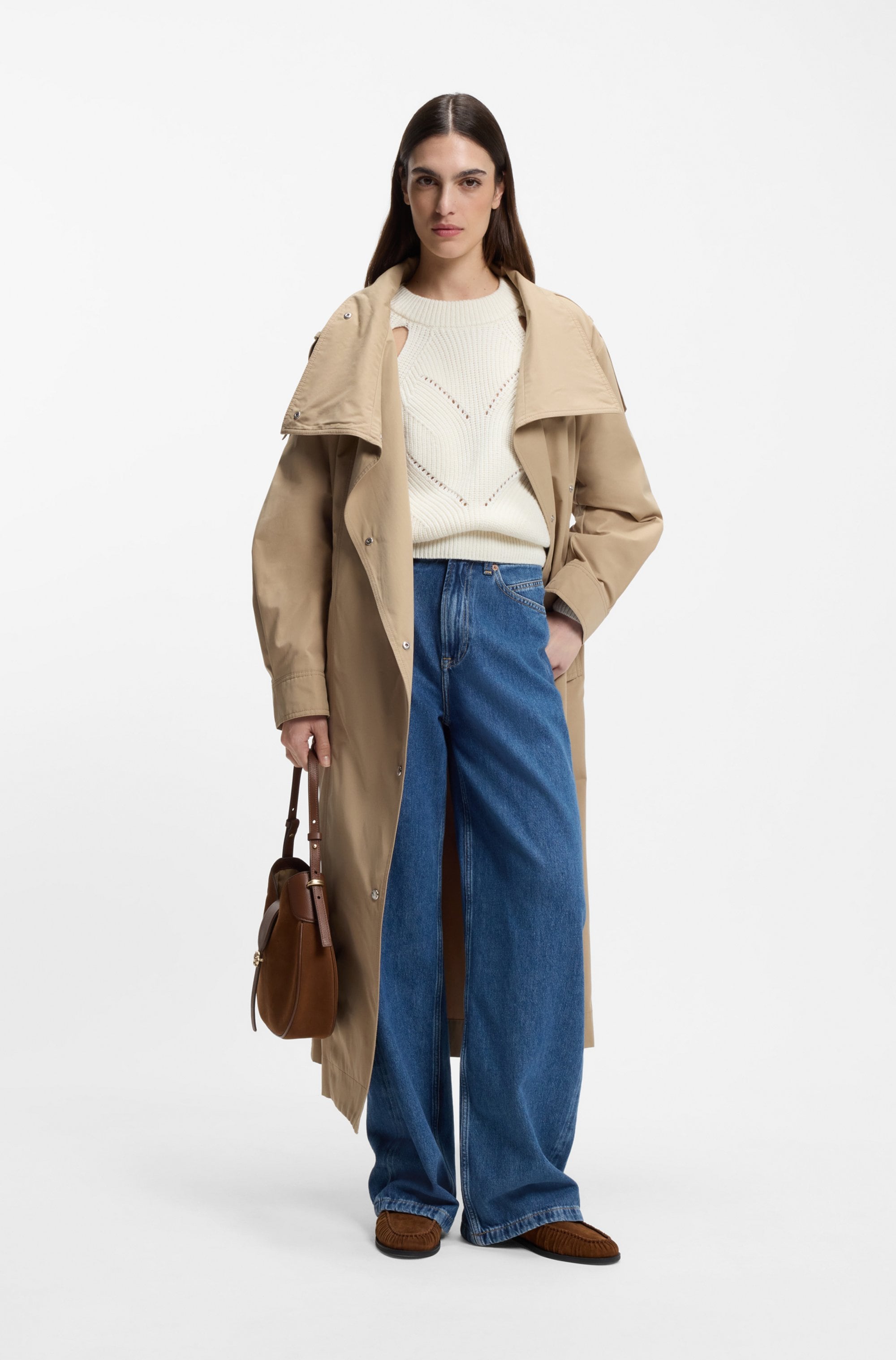 BOSS ORANGE Weite Jeans »MARLENE HR 10.0 Premium Damenmode« mit hohem Bund