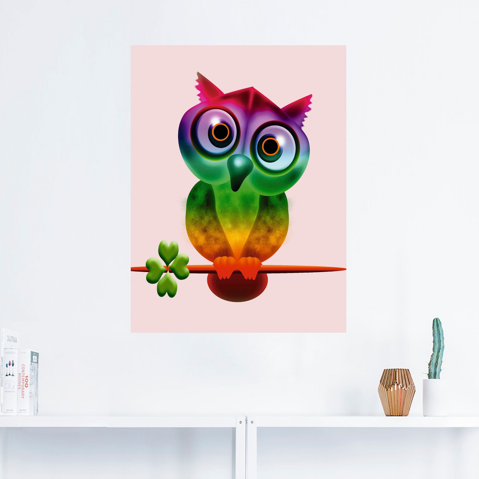 Artland Wandbild "Bunte Eule", Vögel, (1 St.), als Poster, Wandaufkleber in günstig online kaufen