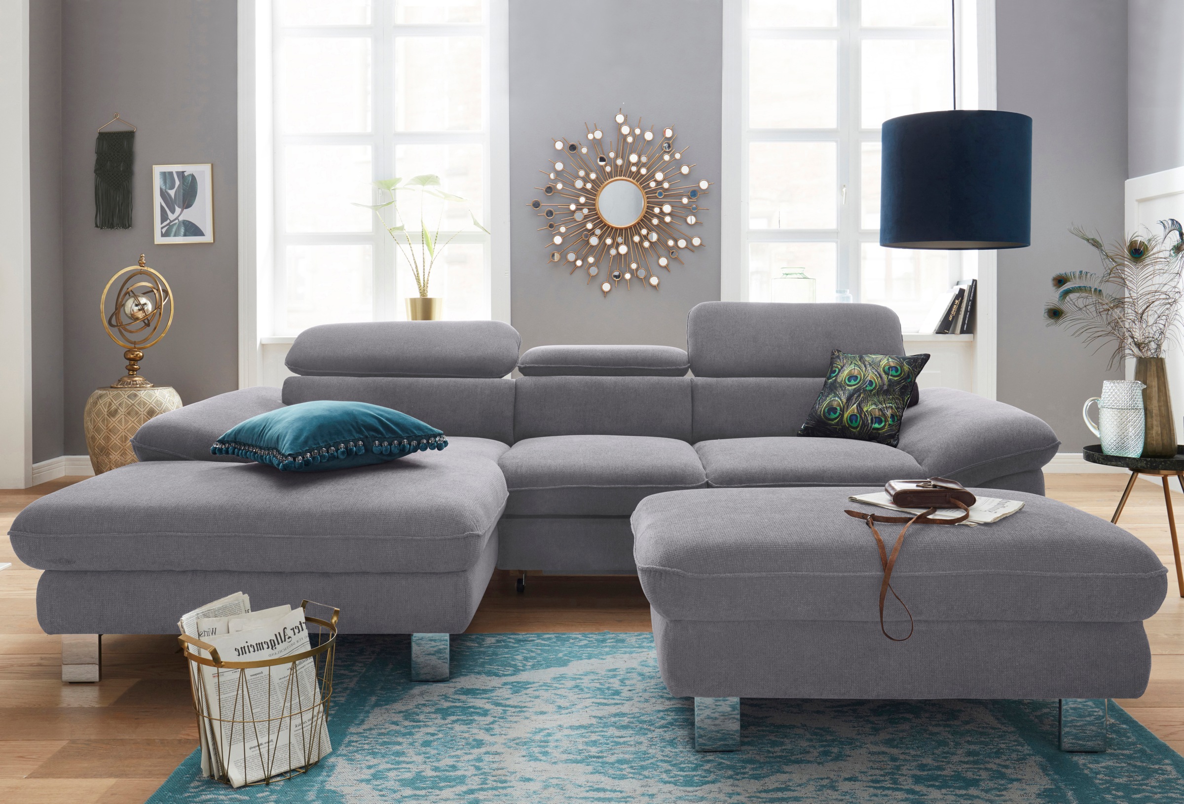 COTTA Polstergarnitur »Driver L-Form« Set, 2 Stk. tlg. Set bestehend aus: E günstig online kaufen