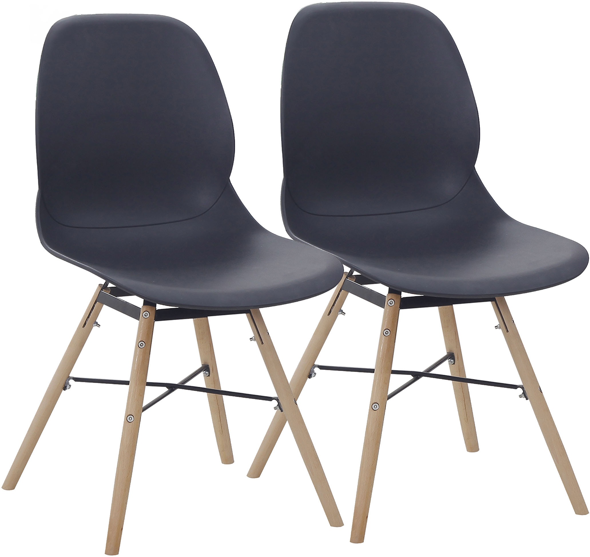 Kayoom 4-Fußstuhl »Stuhl Amy 110 2er-Set, praktisches Set, bequemer Kunstst günstig online kaufen