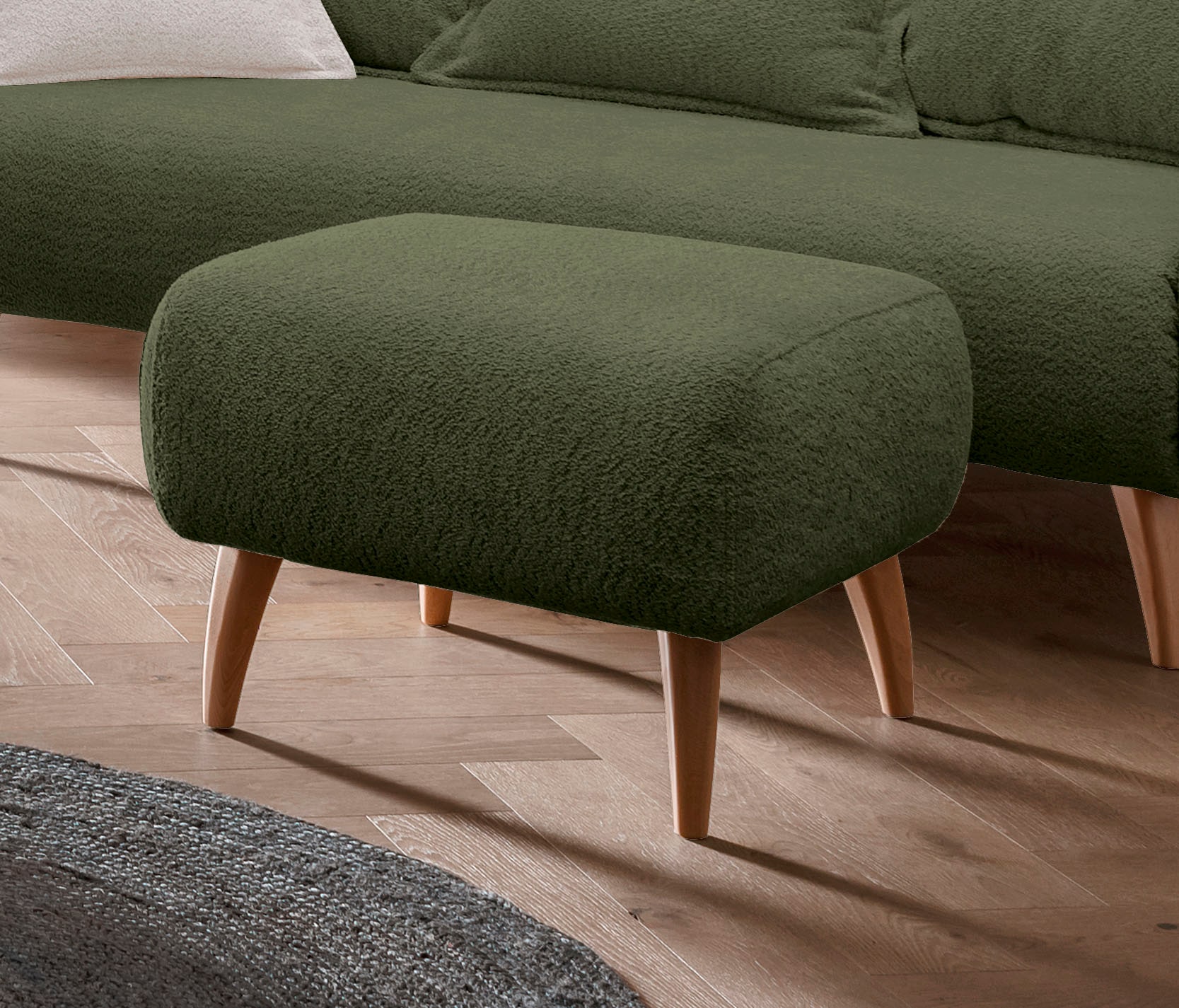 Home affaire Hocker »Baggio«, mit Holzfüßen