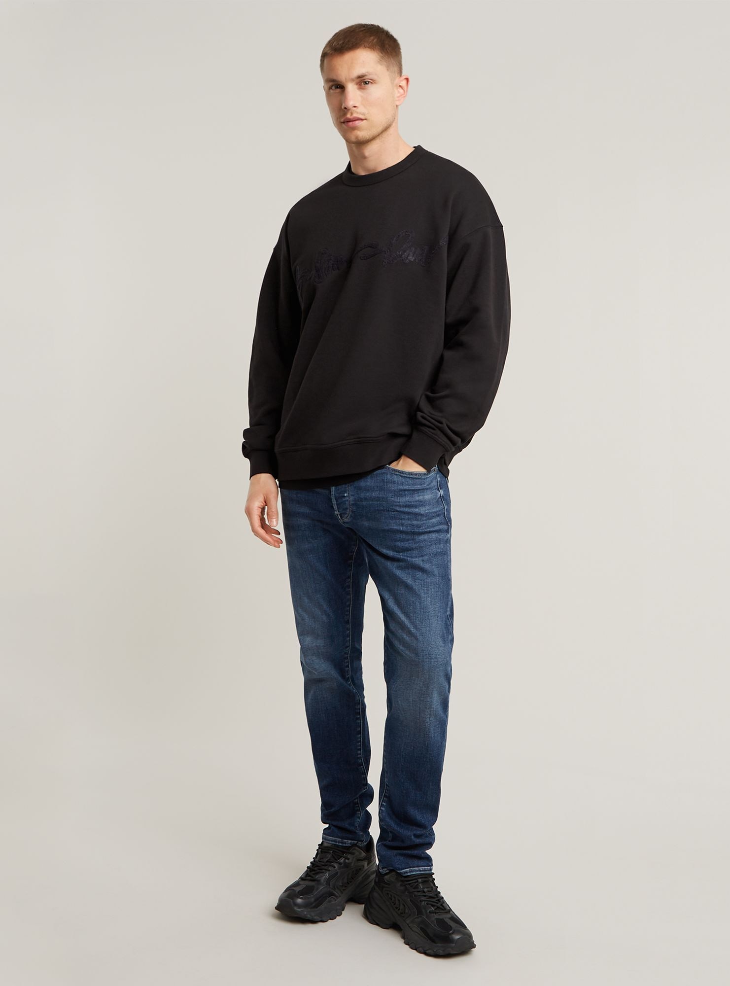 G-STAR Longpullover »Chenille G-Script Loose Sweatshirt«