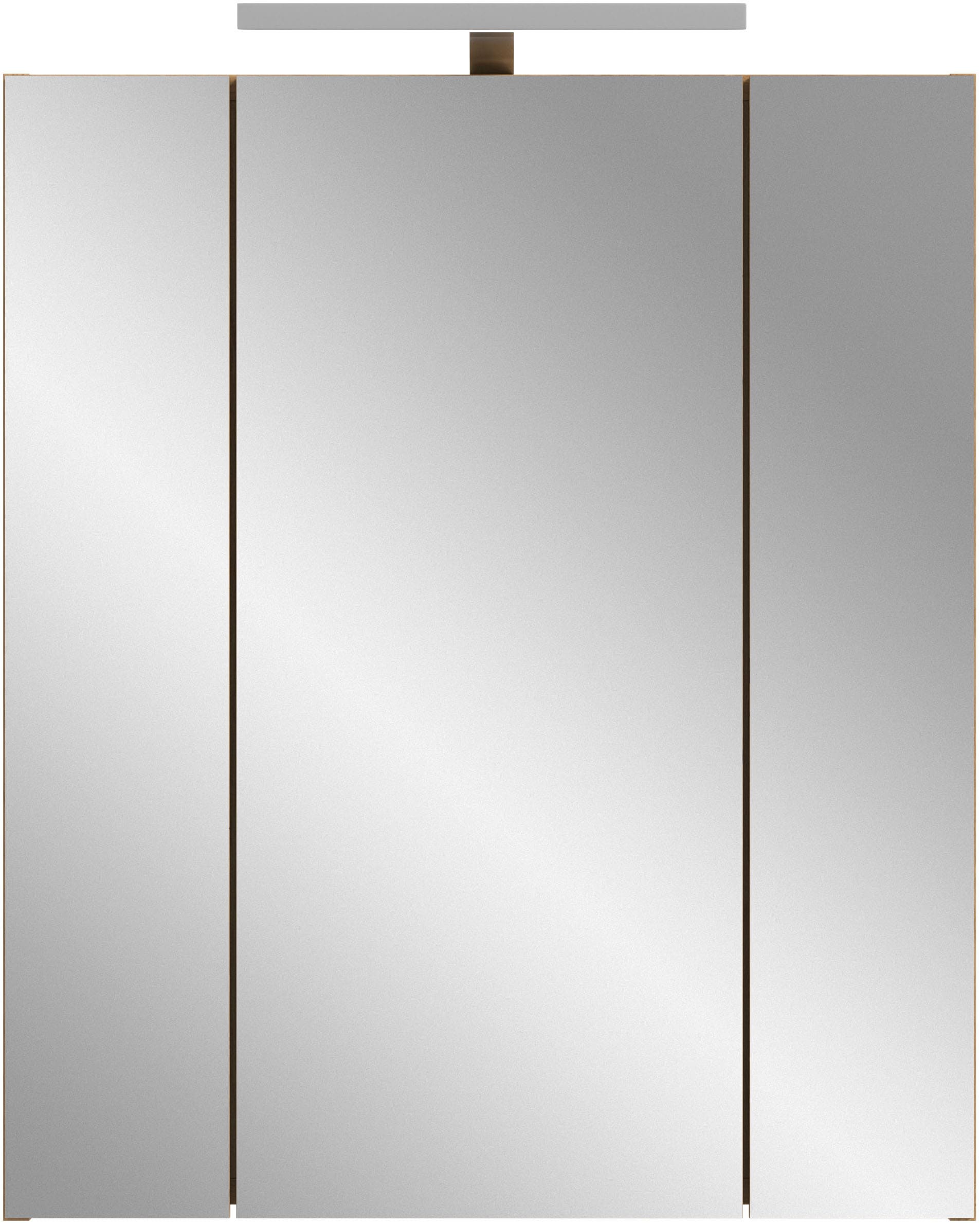 INOSIGN Spiegelschrank, (2 St.), Florenz, Spiegelschrank inkl. Beleuchtung, Artisan Oak NB, 3-türig