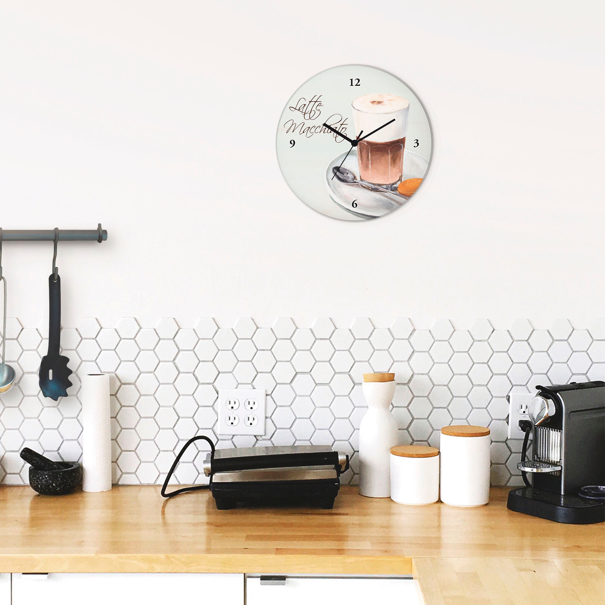 Artland Wanduhr »Latte Macchiato« wahlweise mit Quarz- oder Funkuhrwerk, lautlos ohne Tickgeräusche