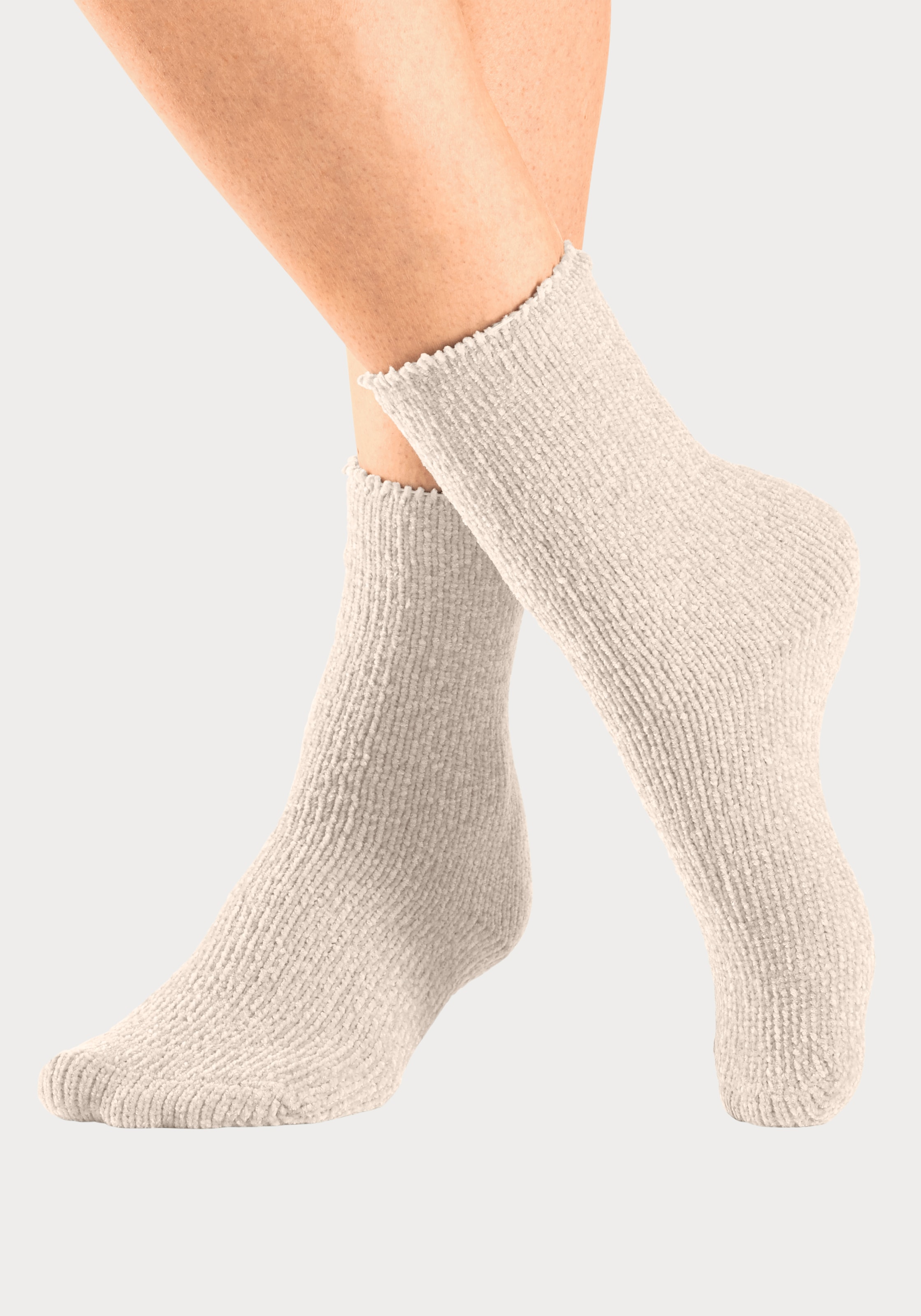 Lavana Kuschelsocken, (Packung, 5 Paar), ideal als Bettsocken