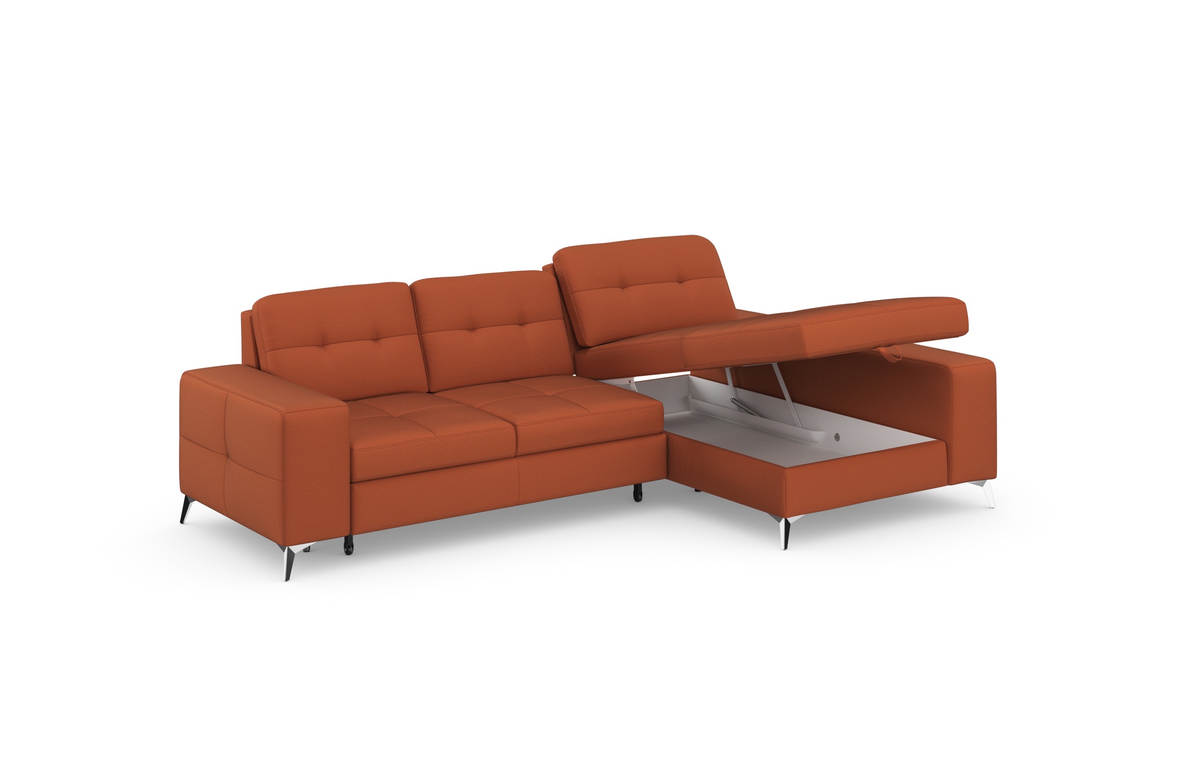 sit&more Ecksofa »Baviene L-Form«, inklusive Sitztiefenverstellung und Federkern, wahlweise Bettfunktion