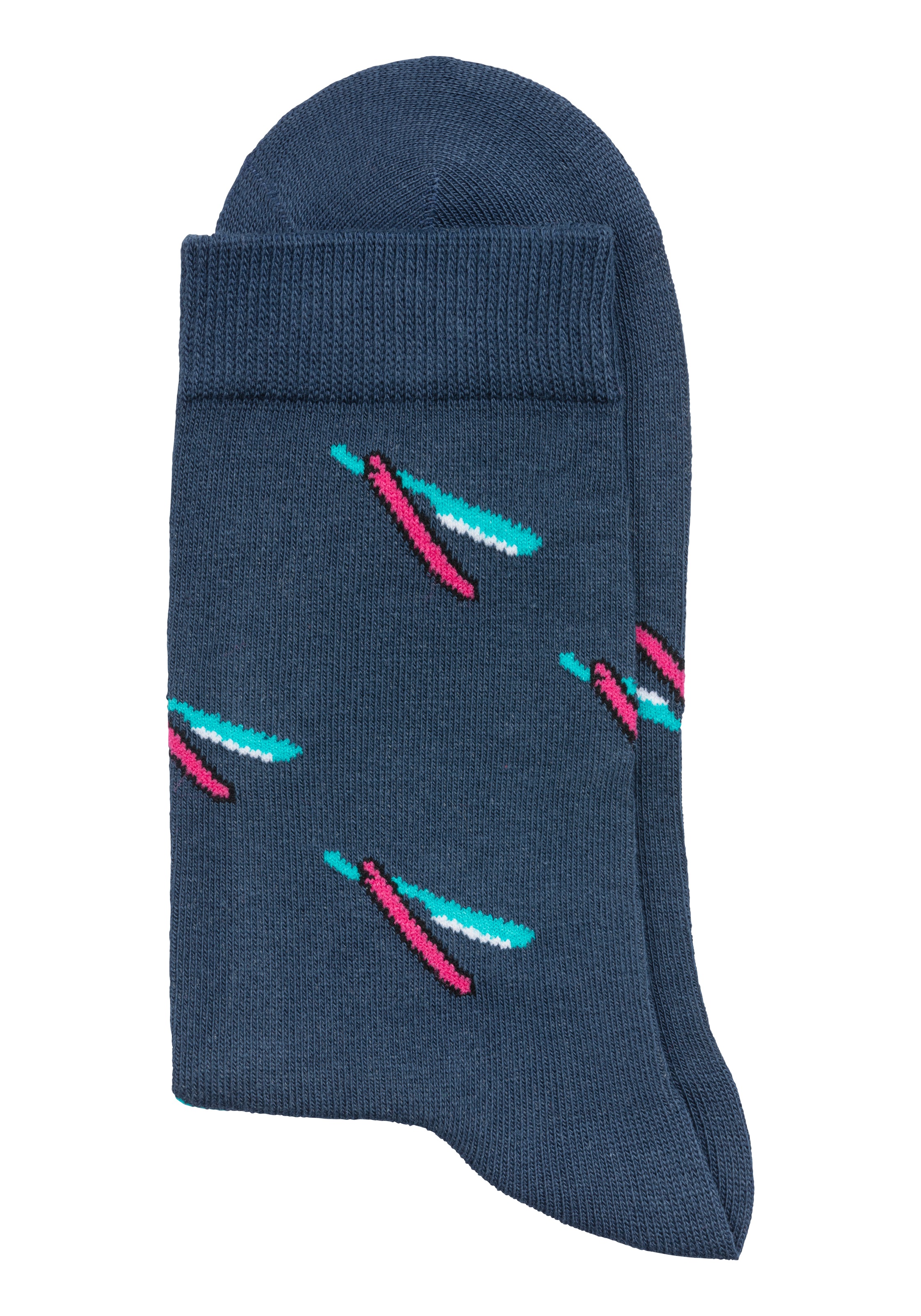 John Devin Socken, (Packung, 2 Paar), mit bunten eingestrickten Motiven