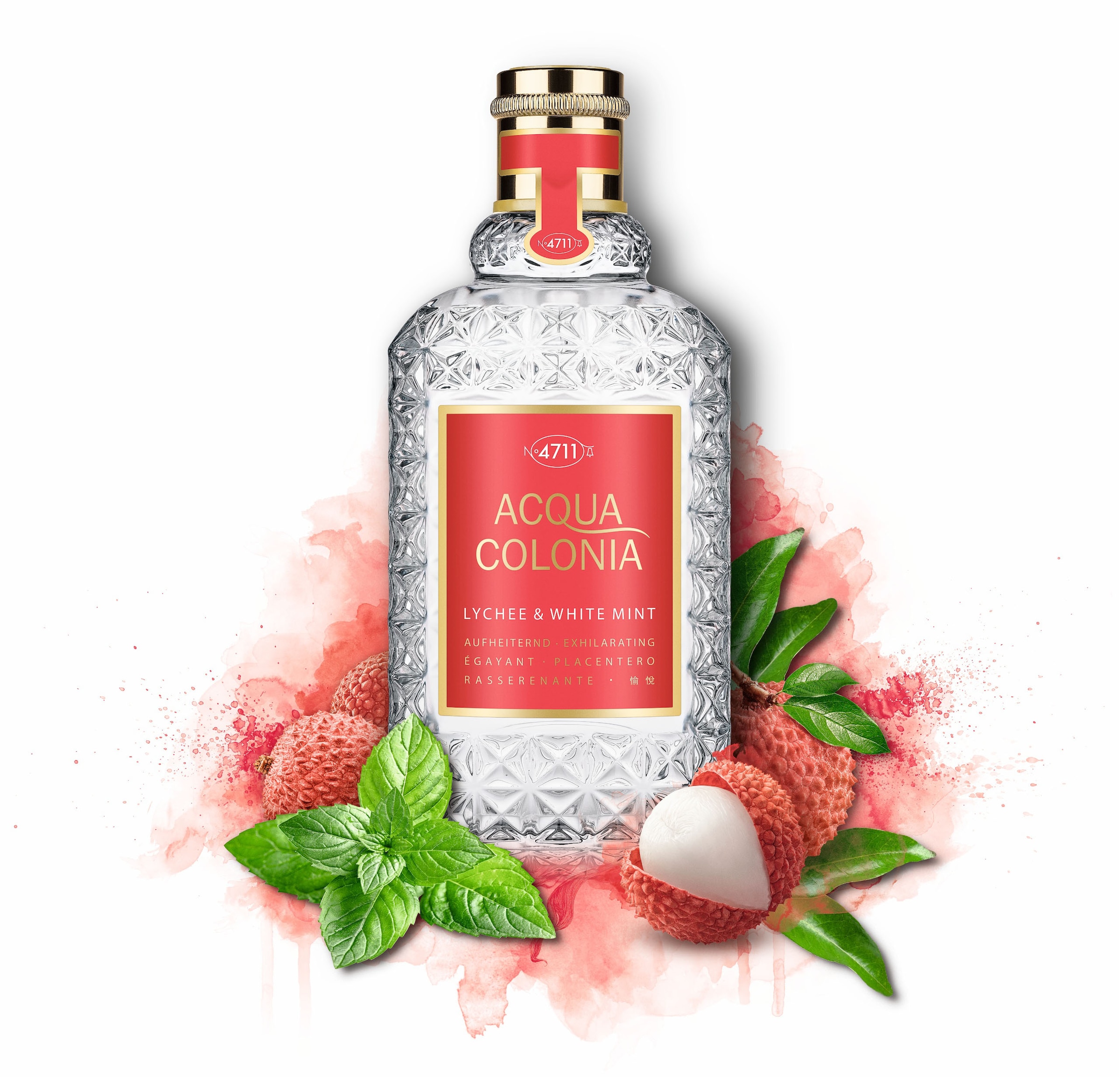 4711 Eau de Cologne »4711 Acqua Colonia LYCHEE & WHITE MINT EAU DE COLOGNE NATURAL SPRAY«, (Packung, 1 tlg.)