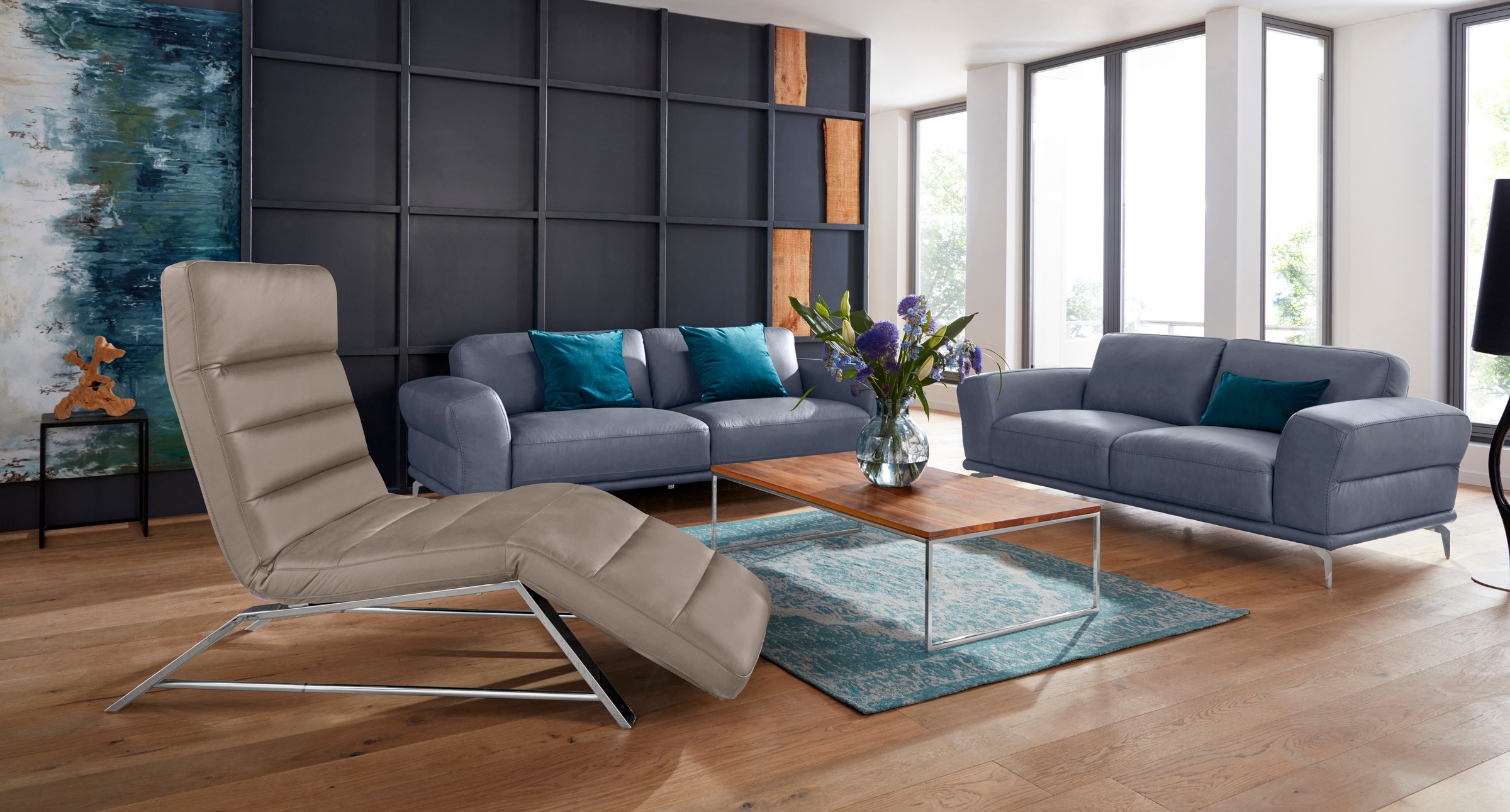 W.SCHILLIG Relaxliege »daily dreams«, Funktionsliege wahlweise mit Motor, Gestell Chrom, Breite 65 cm