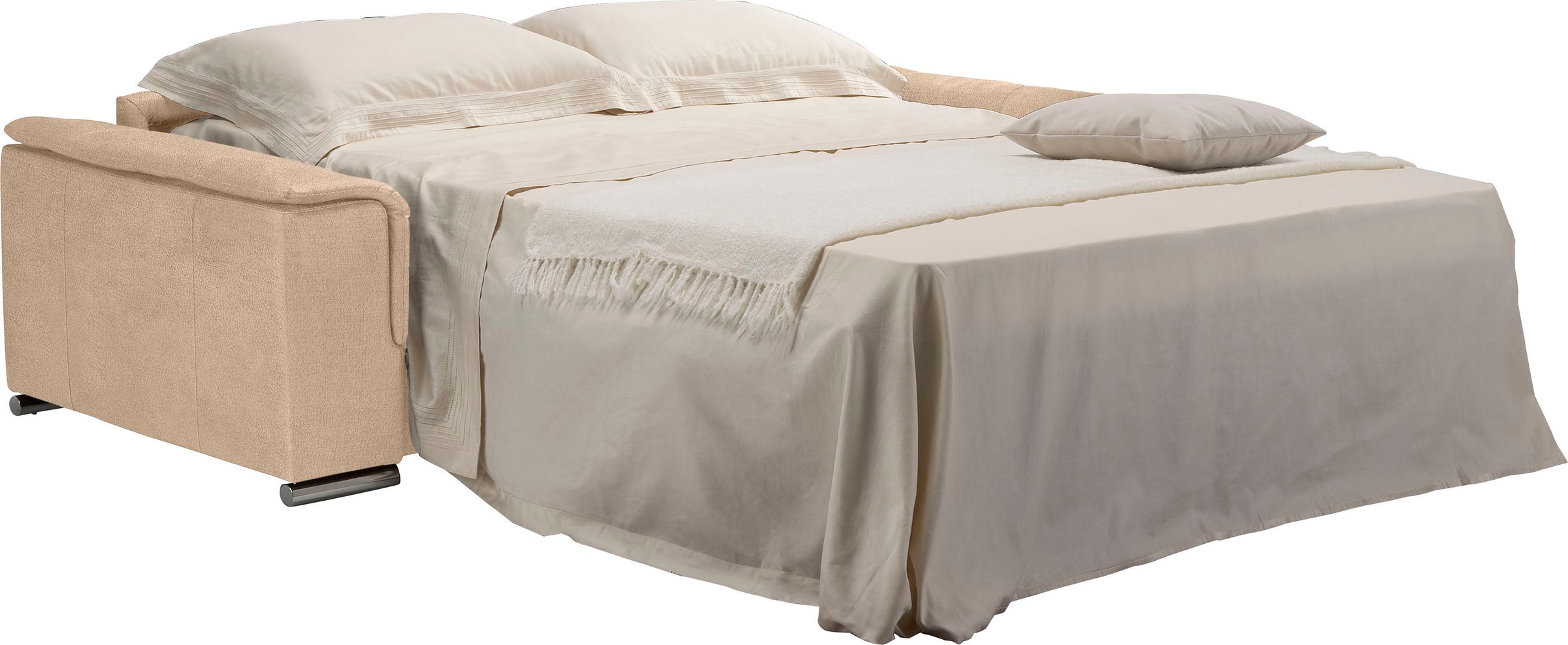 Egoitaliano Schlafsofa »Cecilia, modern & elegant, erstklassiger Sitzkomfort, Dauerschläfer«, inkl. Matratze und hochwertigem Metallbettrahmen, toller Schlafkomfort